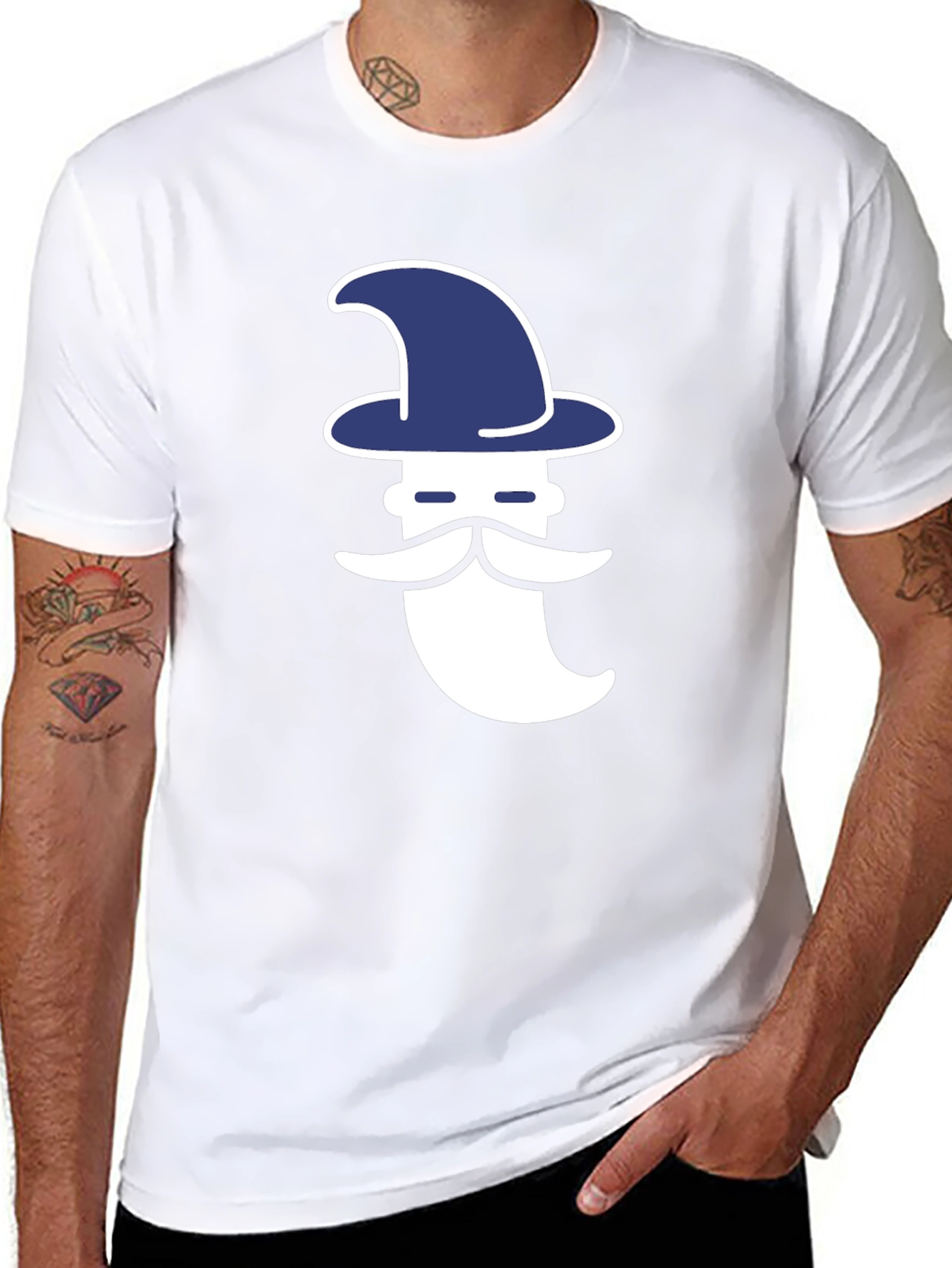 Wizard Graphic Tee - Black Cotton Shirt