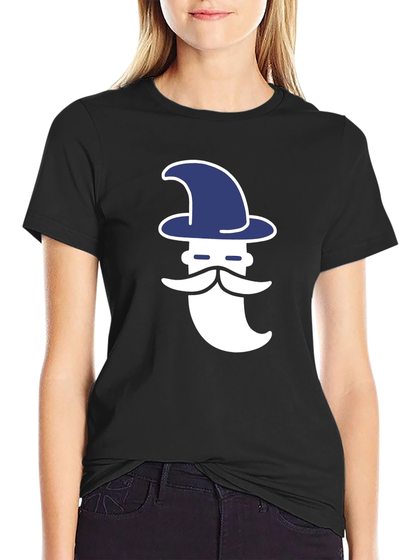Wizard Graphic Tee - Black Cotton Shirt
