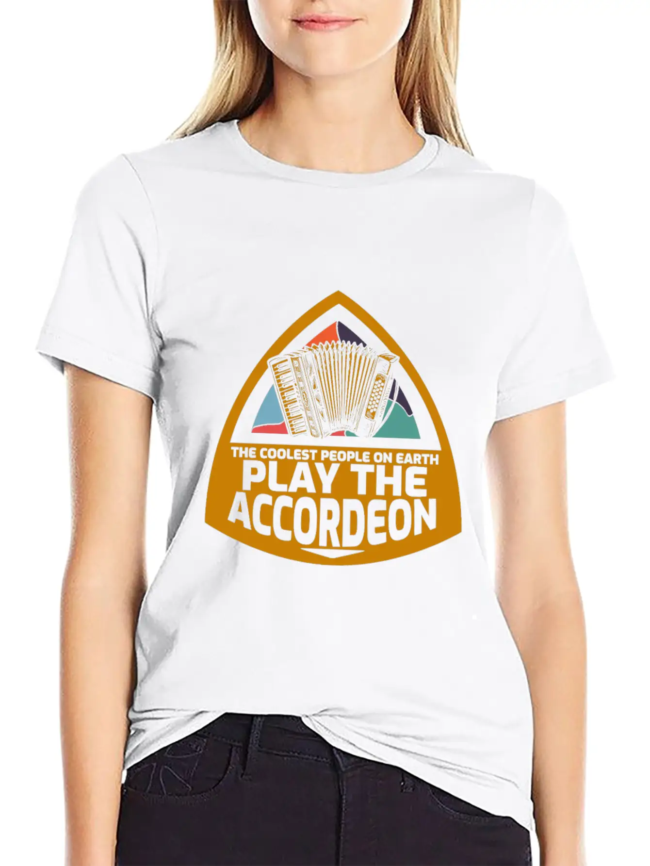 Accordion Casual Graphic T-Shirt – Simple And Comfortable Daily Wear