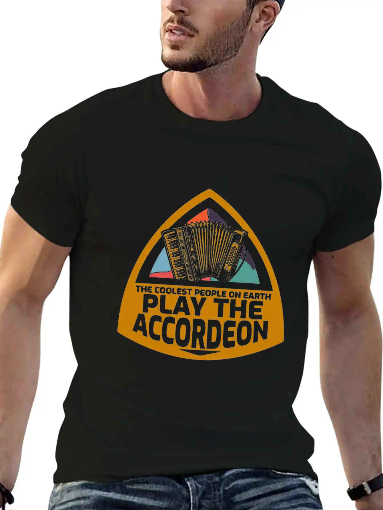 Accordion Casual Graphic T-Shirt – Simple And Comfortable Daily Wear