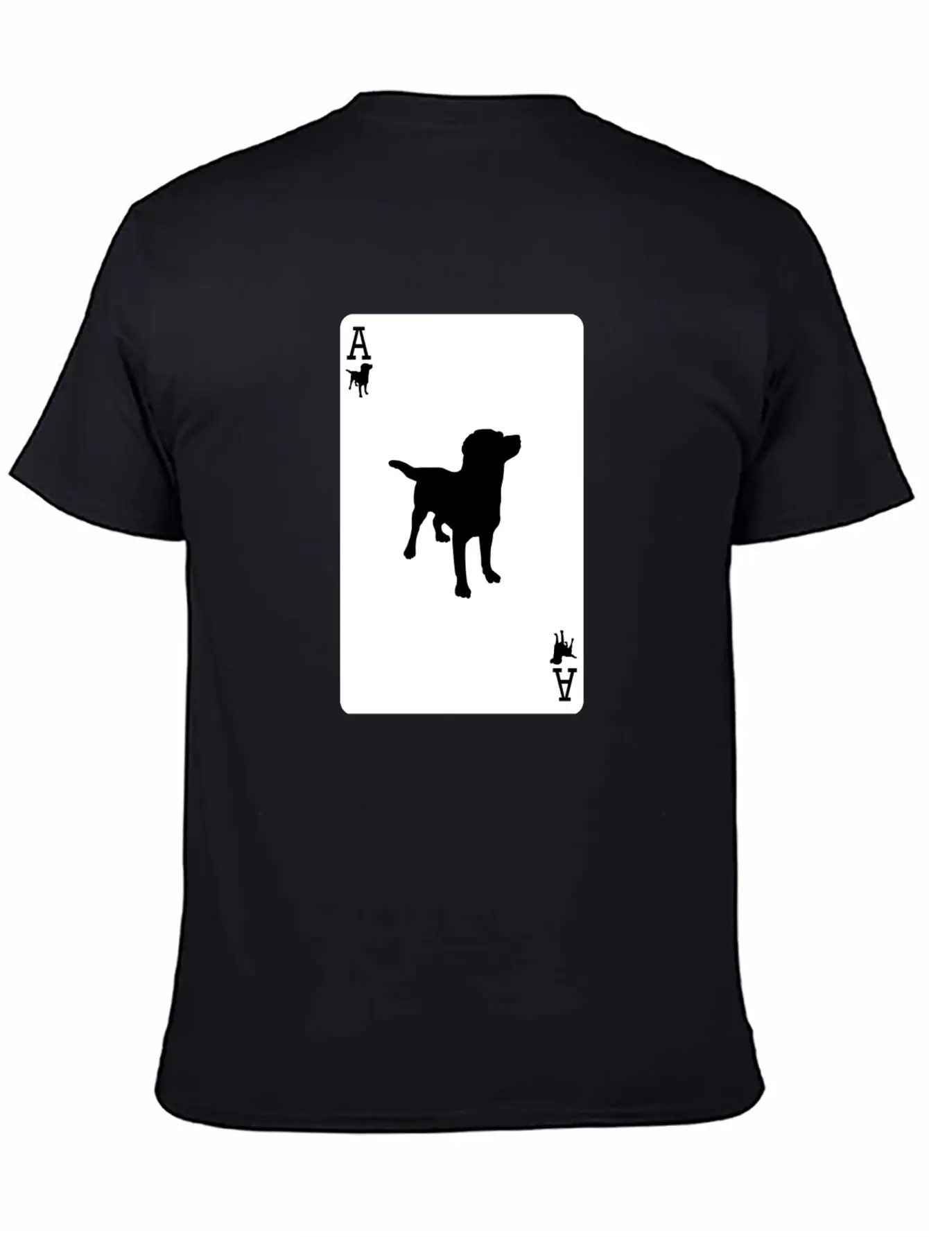 Ace Dog Black Card Casual Graphic T-Shirt – Simple And Comfortable Daily Wear