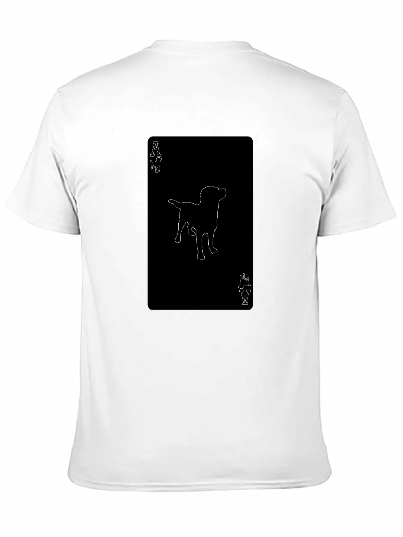 Ace Dog Black Card Casual Graphic T-Shirt – Simple And Comfortable Daily Wear