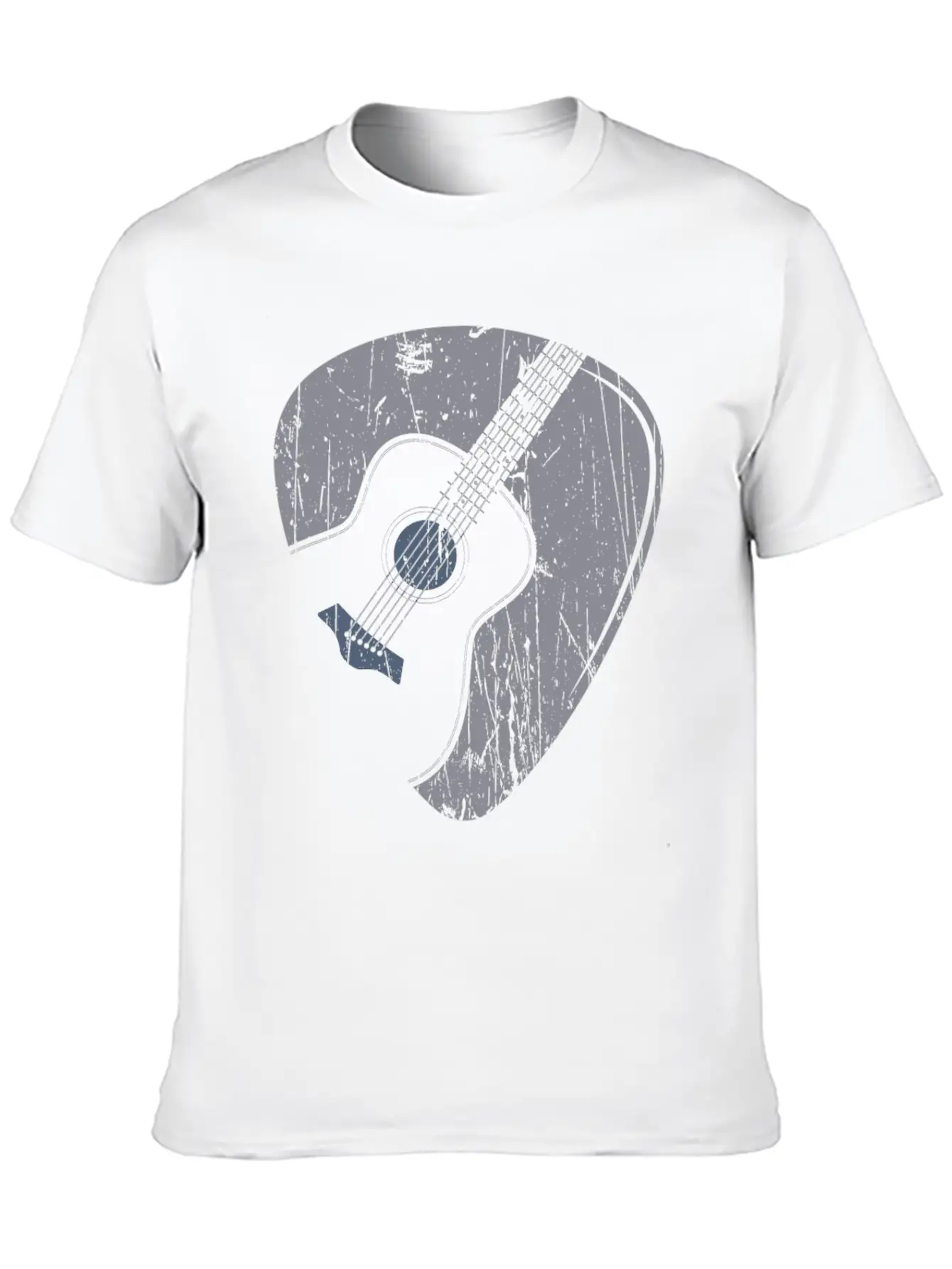 Acoustic Guitar Pick Country Musician Guitarist Casual Graphic T-Shirt – Simple And Comfortable Daily Wear