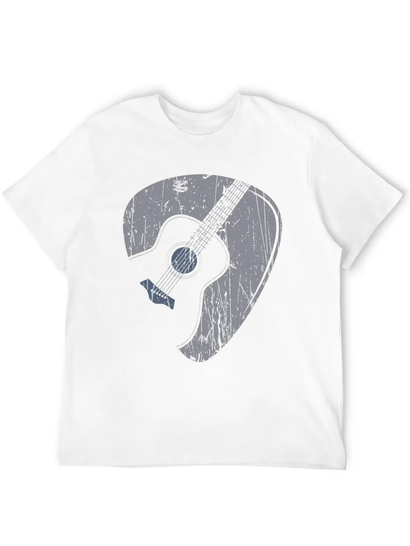 Acoustic Guitar Pick Country Musician Guitarist Casual Graphic T-Shirt – Simple And Comfortable Daily Wear