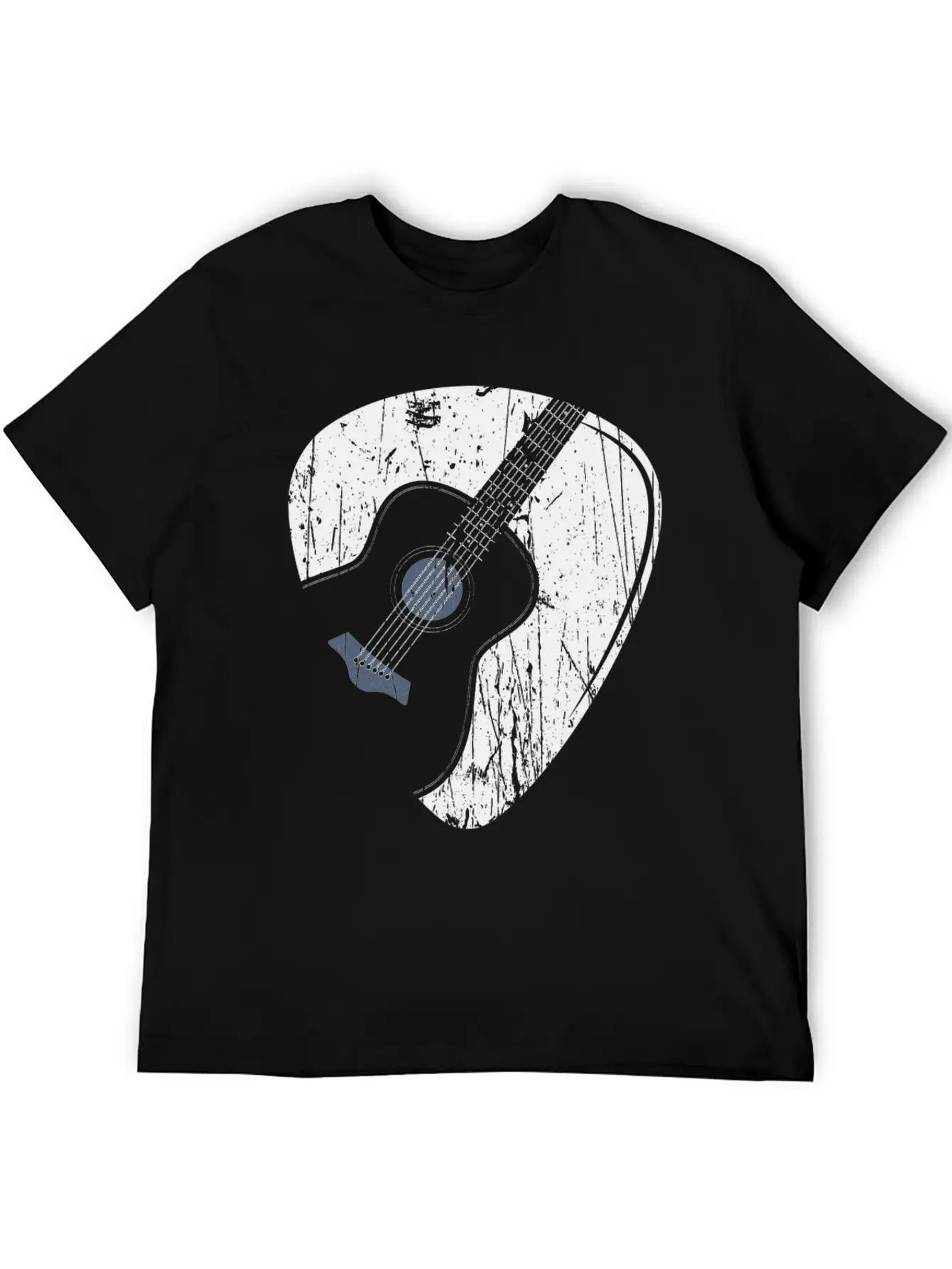 Acoustic Guitar Pick Country Musician Guitarist Casual Graphic T-Shirt – Simple And Comfortable Daily Wear