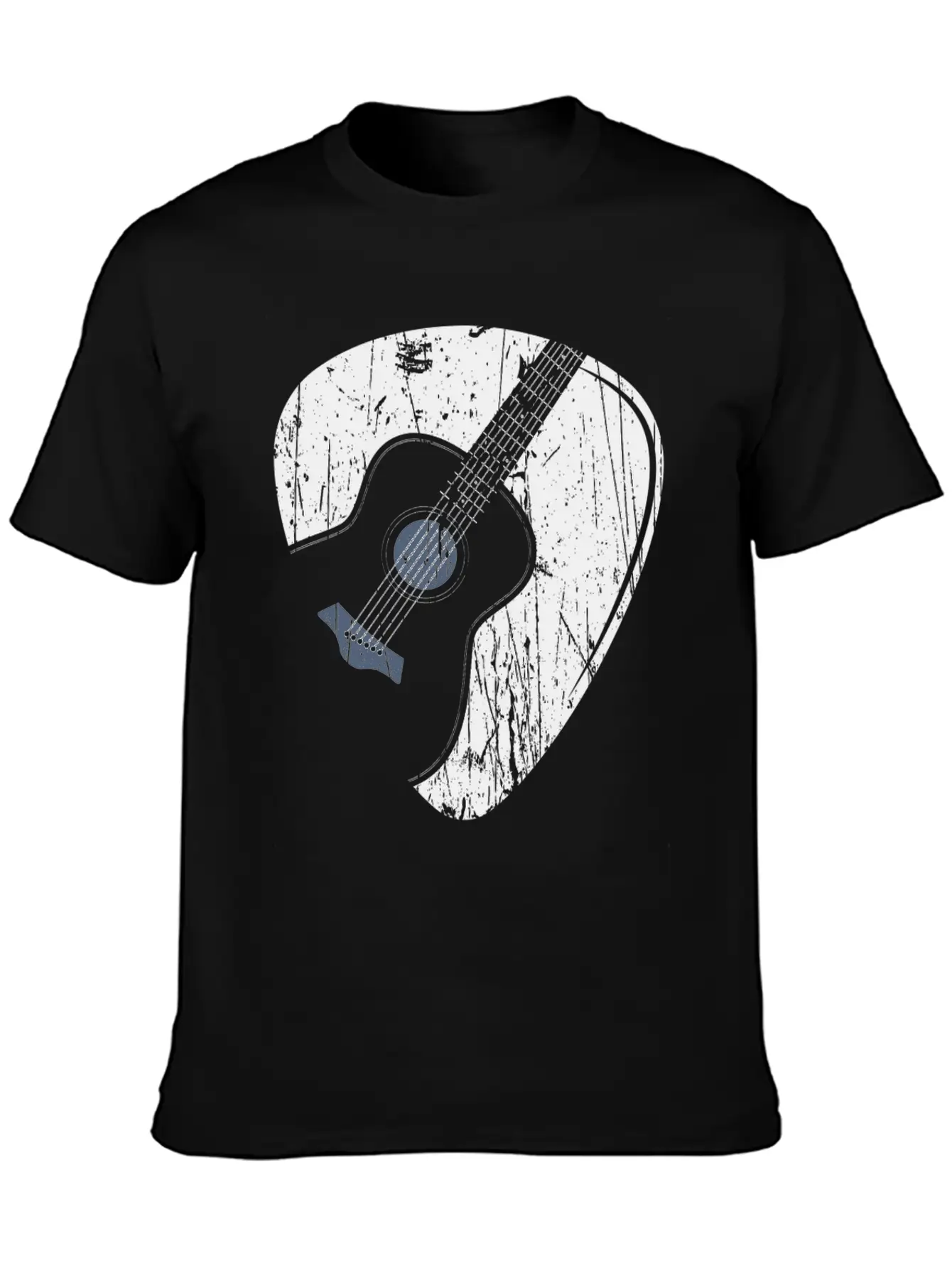 Acoustic Guitar Pick Country Musician Guitarist Casual Graphic T-Shirt – Simple And Comfortable Daily Wear