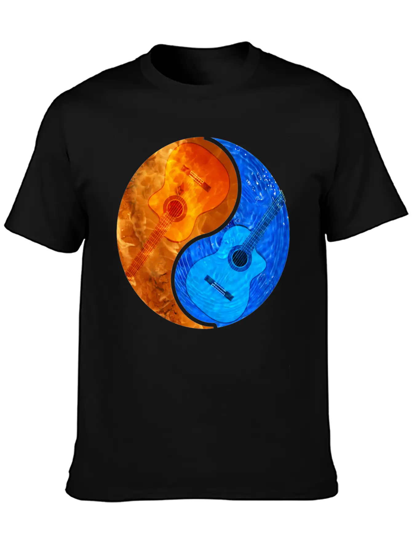 Acoustic Guitar Product - Ying Yang - Gift For Casual Graphic T-Shirt – Simple And Comfortable Daily Wear