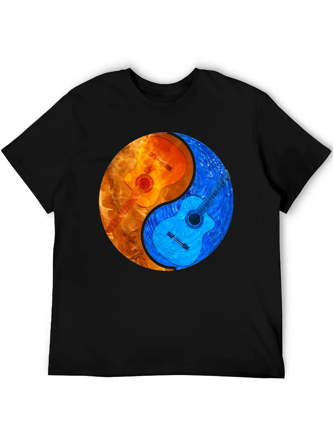 Acoustic Guitar Product - Ying Yang - Gift For Casual Graphic T-Shirt – Simple And Comfortable Daily Wear