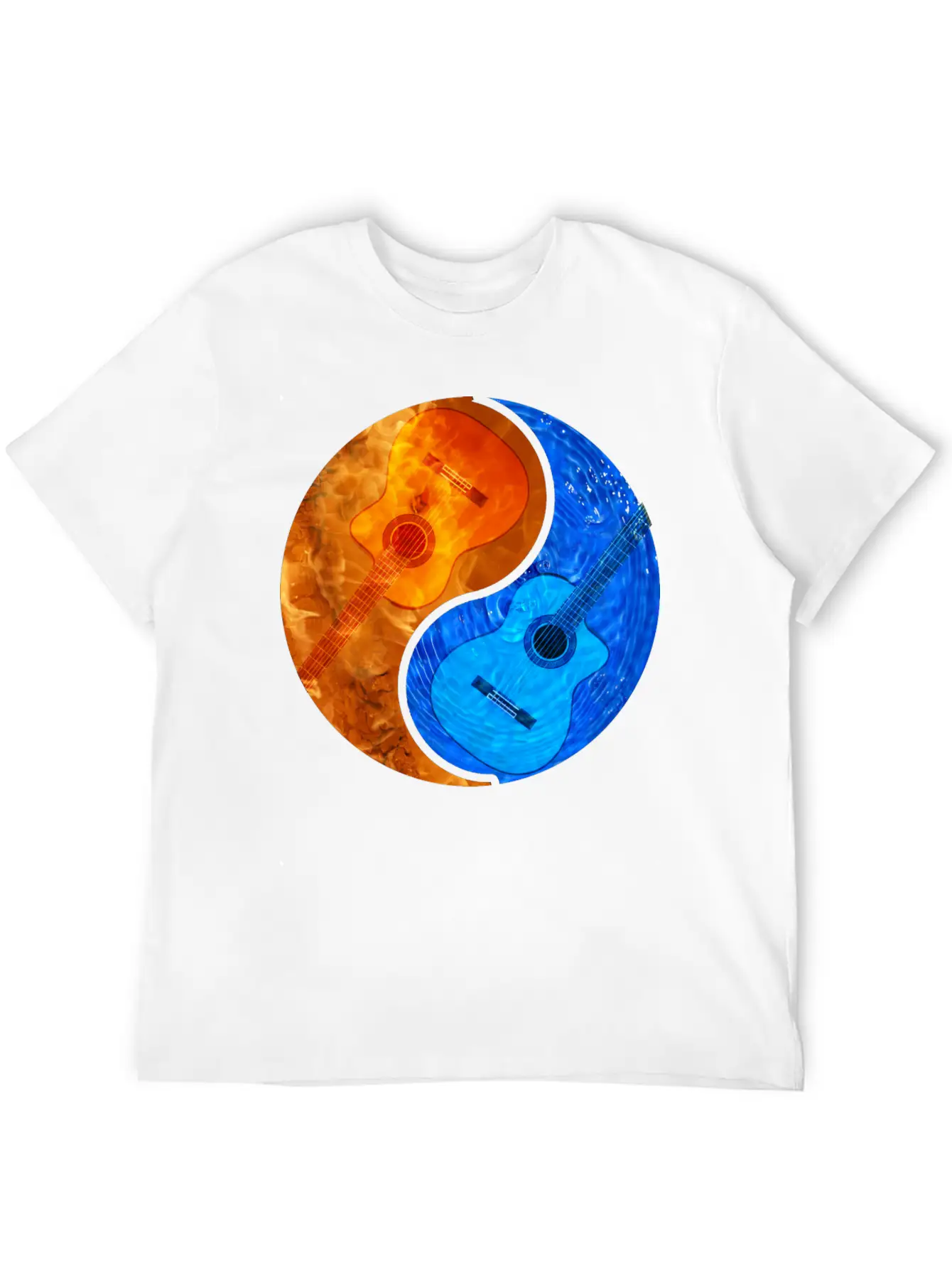 Acoustic Guitar Product - Ying Yang - Gift For Casual Graphic T-Shirt – Simple And Comfortable Daily Wear