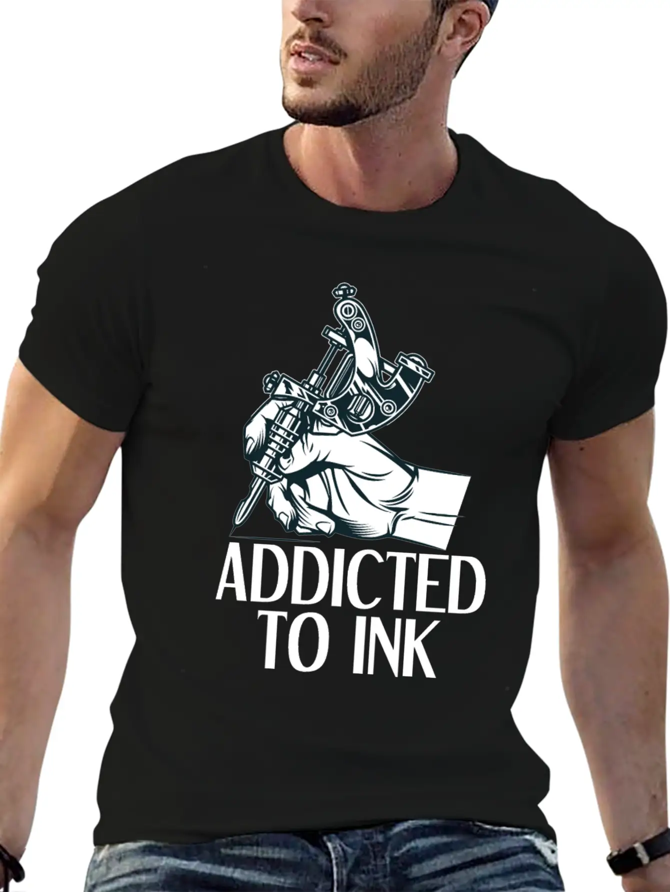 Addicted To Ink Tattoo Tattooist Tattoos Gift Timeless Short Sleeve Tee – Comfy And Minimalist Design