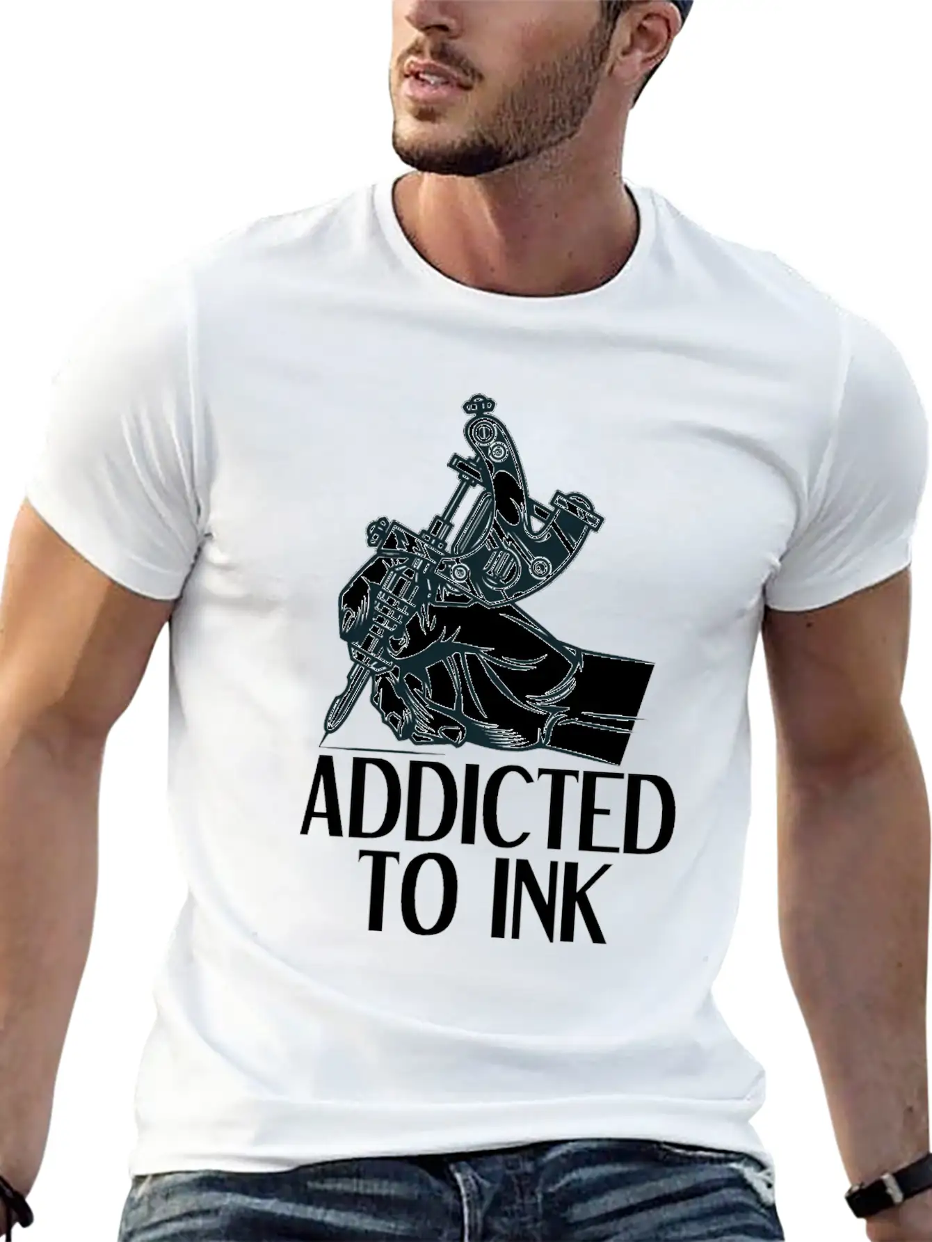 Addicted To Ink Tattoo Tattooist Tattoos Gift Timeless Short Sleeve Tee – Comfy And Minimalist Design