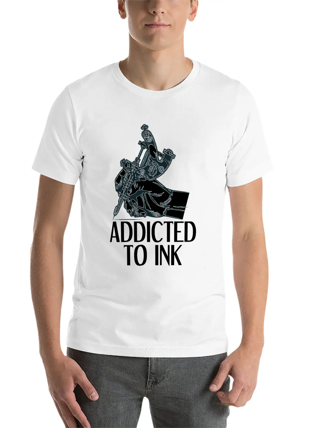 Addicted To Ink Tattoo Tattooist Tattoos Gift Timeless Short Sleeve Tee – Comfy And Minimalist Design