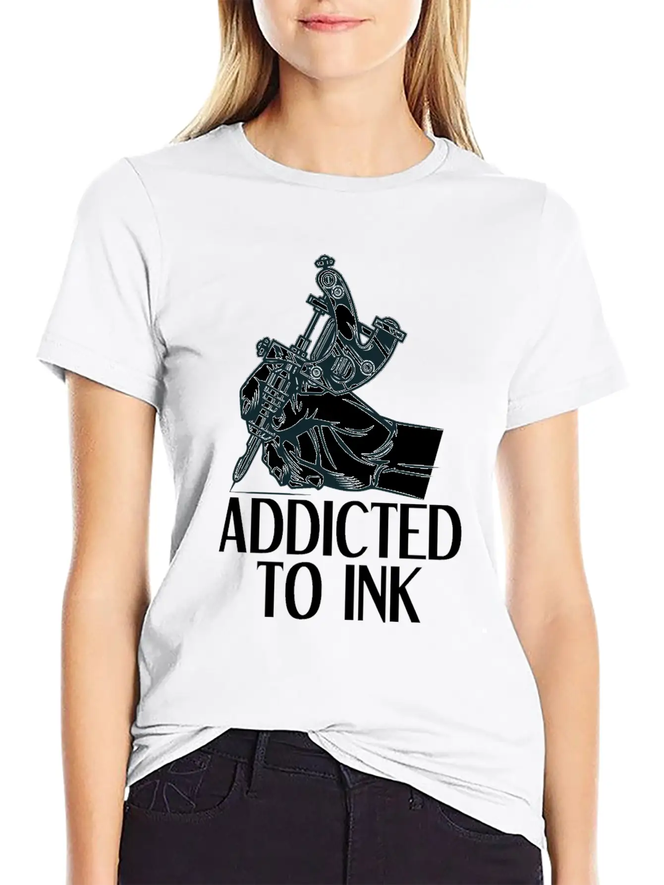 Addicted To Ink Tattoo Tattooist Tattoos Gift Timeless Short Sleeve Tee – Comfy And Minimalist Design