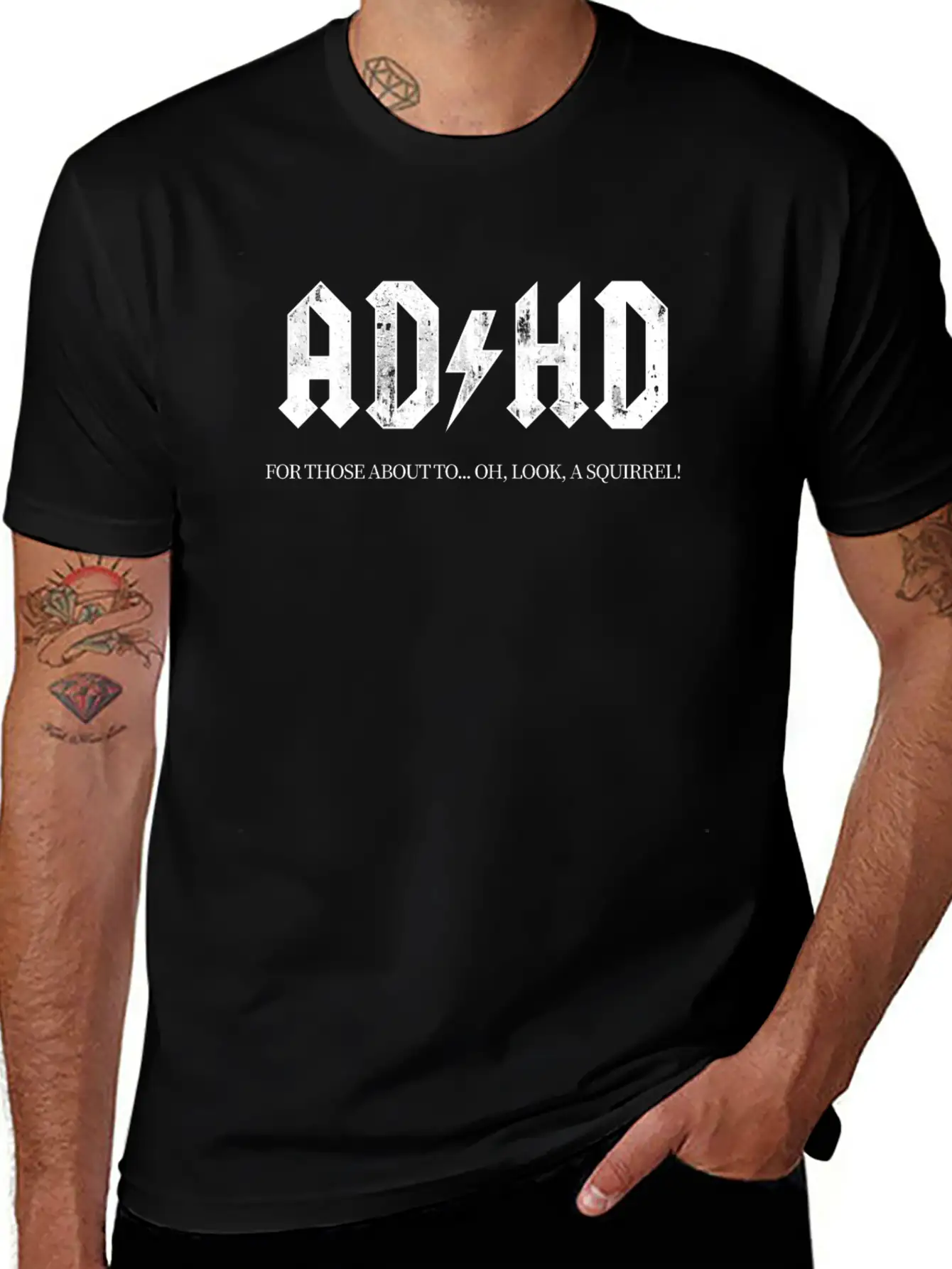 ADHD Meme Casual Graphic T-Shirt – Simple And Comfortable Daily Wear