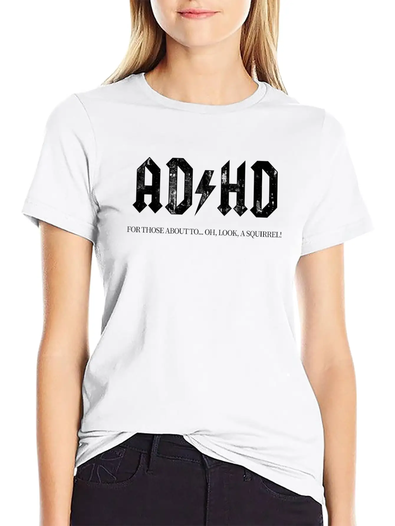 ADHD Meme Casual Graphic T-Shirt – Simple And Comfortable Daily Wear