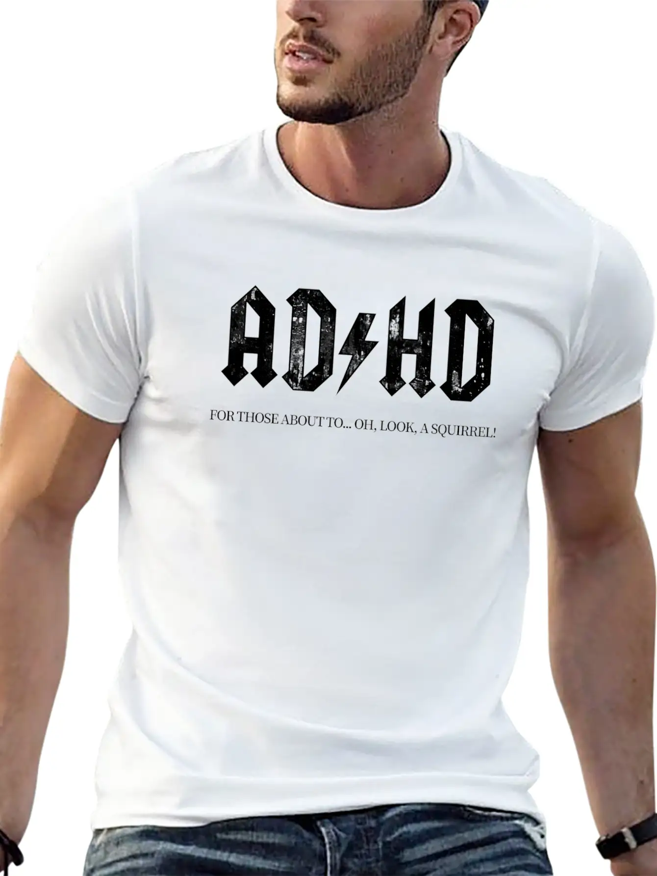 ADHD Meme Casual Graphic T-Shirt – Simple And Comfortable Daily Wear