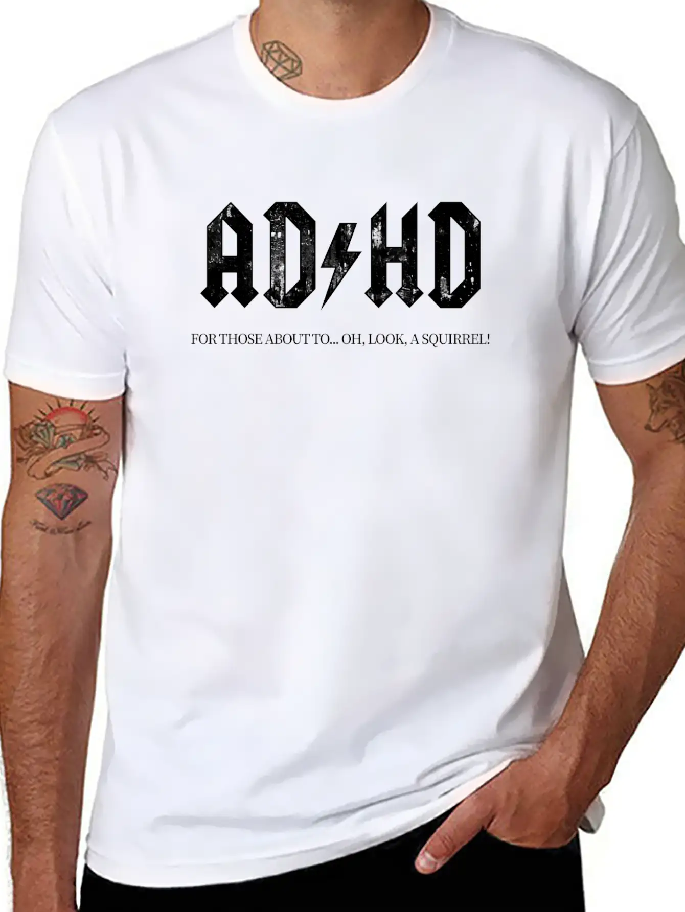 ADHD Meme Casual Graphic T-Shirt – Simple And Comfortable Daily Wear