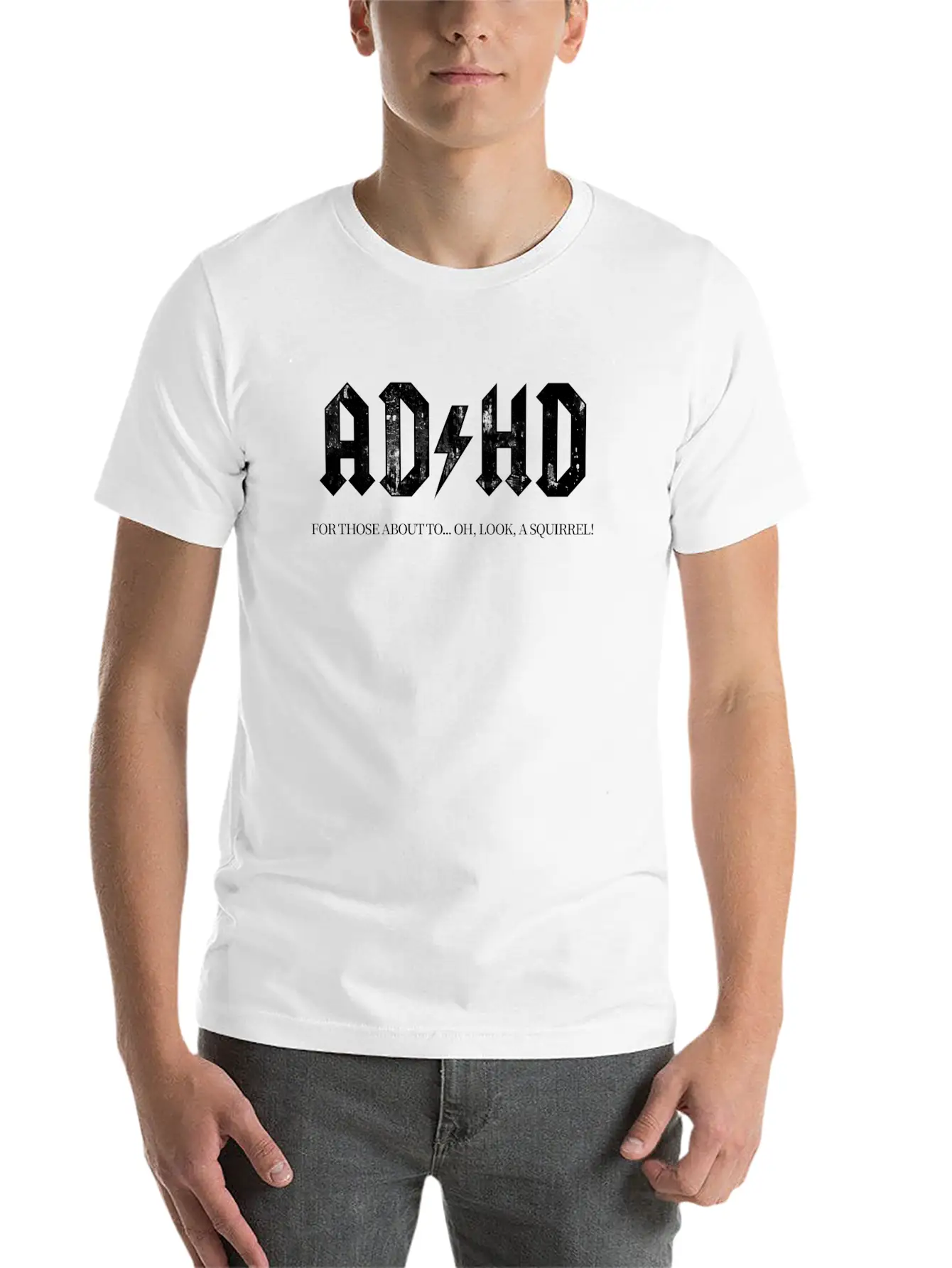 ADHD Meme Casual Graphic T-Shirt – Simple And Comfortable Daily Wear