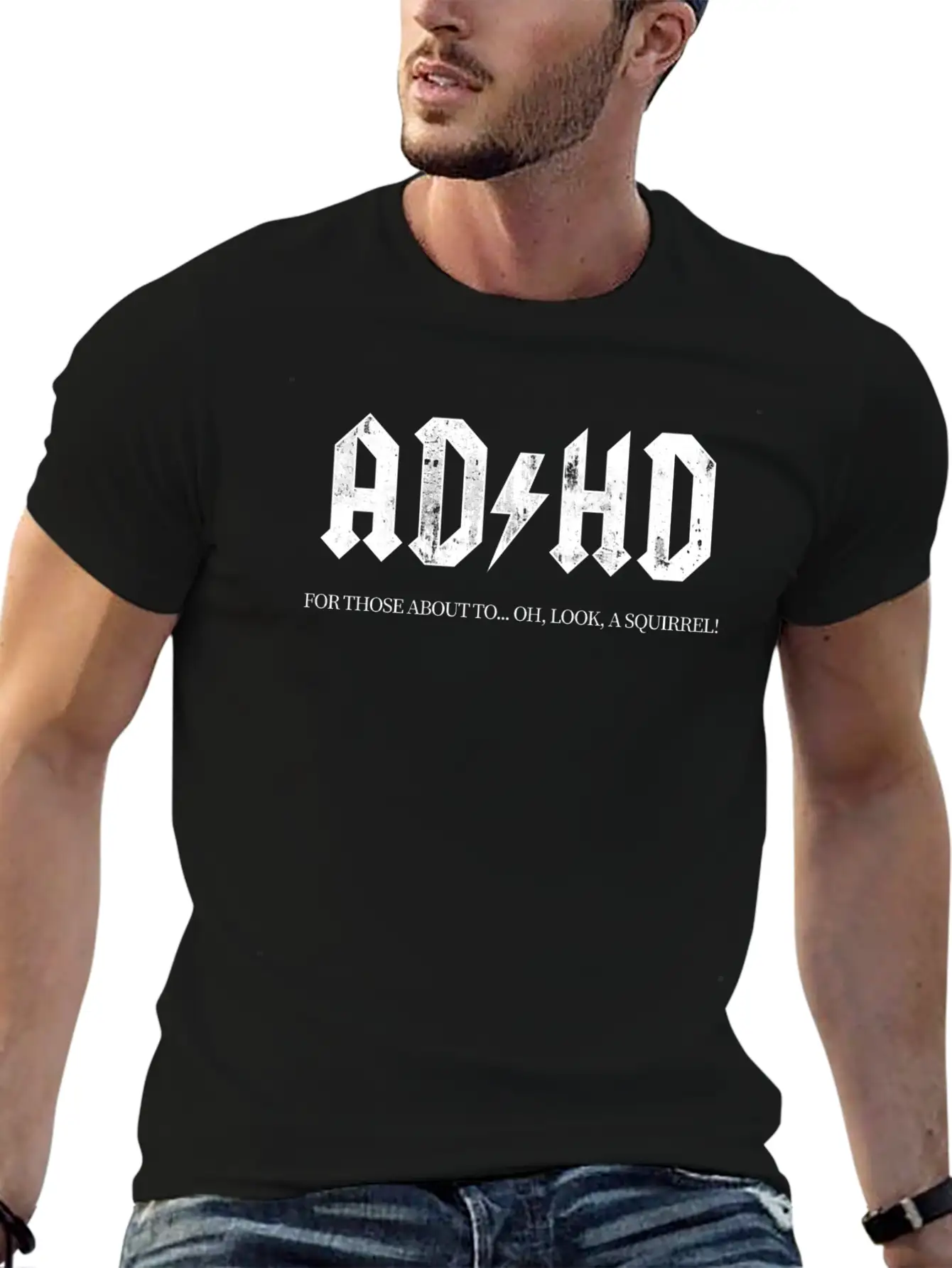 ADHD Meme Casual Graphic T-Shirt – Simple And Comfortable Daily Wear