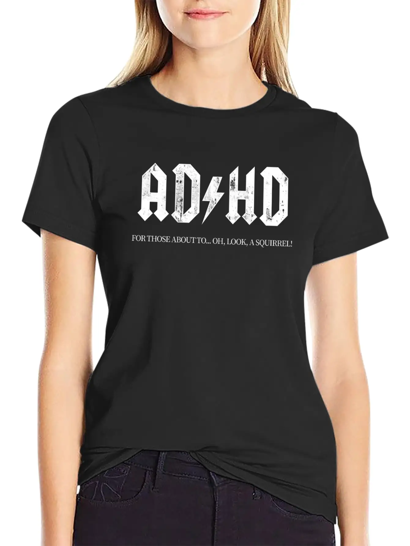 ADHD Meme Casual Graphic T-Shirt – Simple And Comfortable Daily Wear
