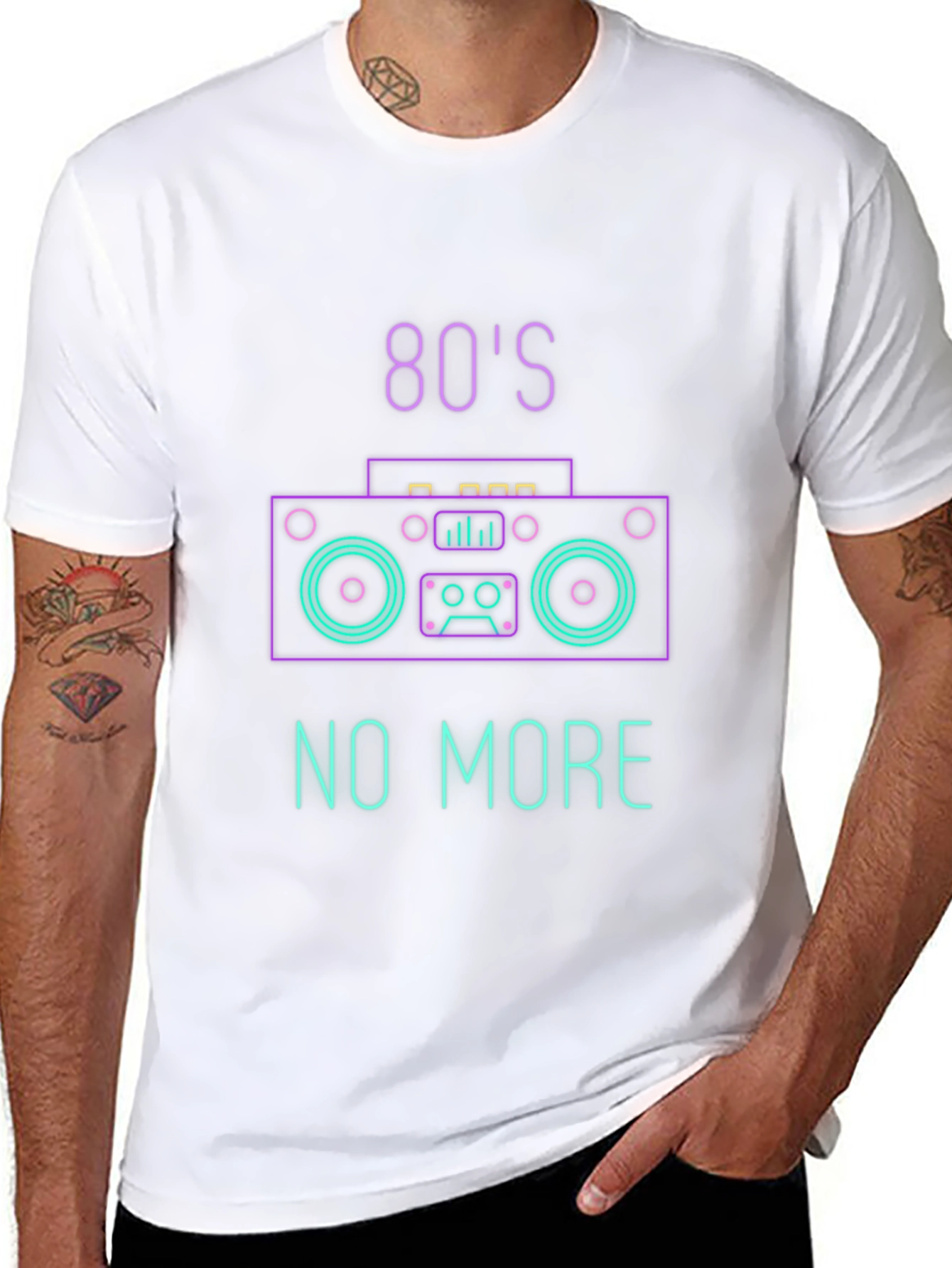 80s No More Neon Graphic T-Shirt