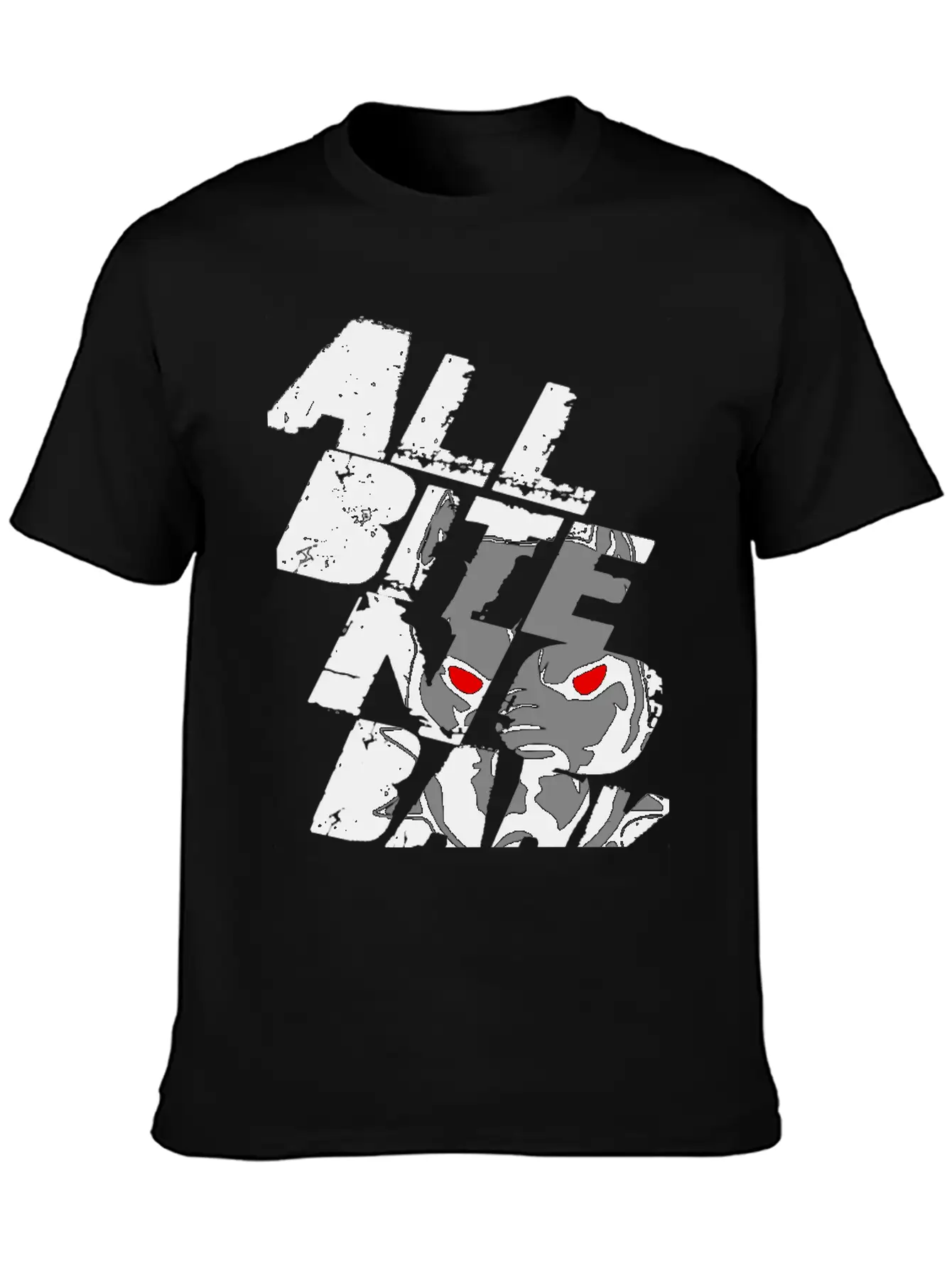 All Bite No Bark See Through Black Timeless Short Sleeve Tee – Comfy And Minimalist Design