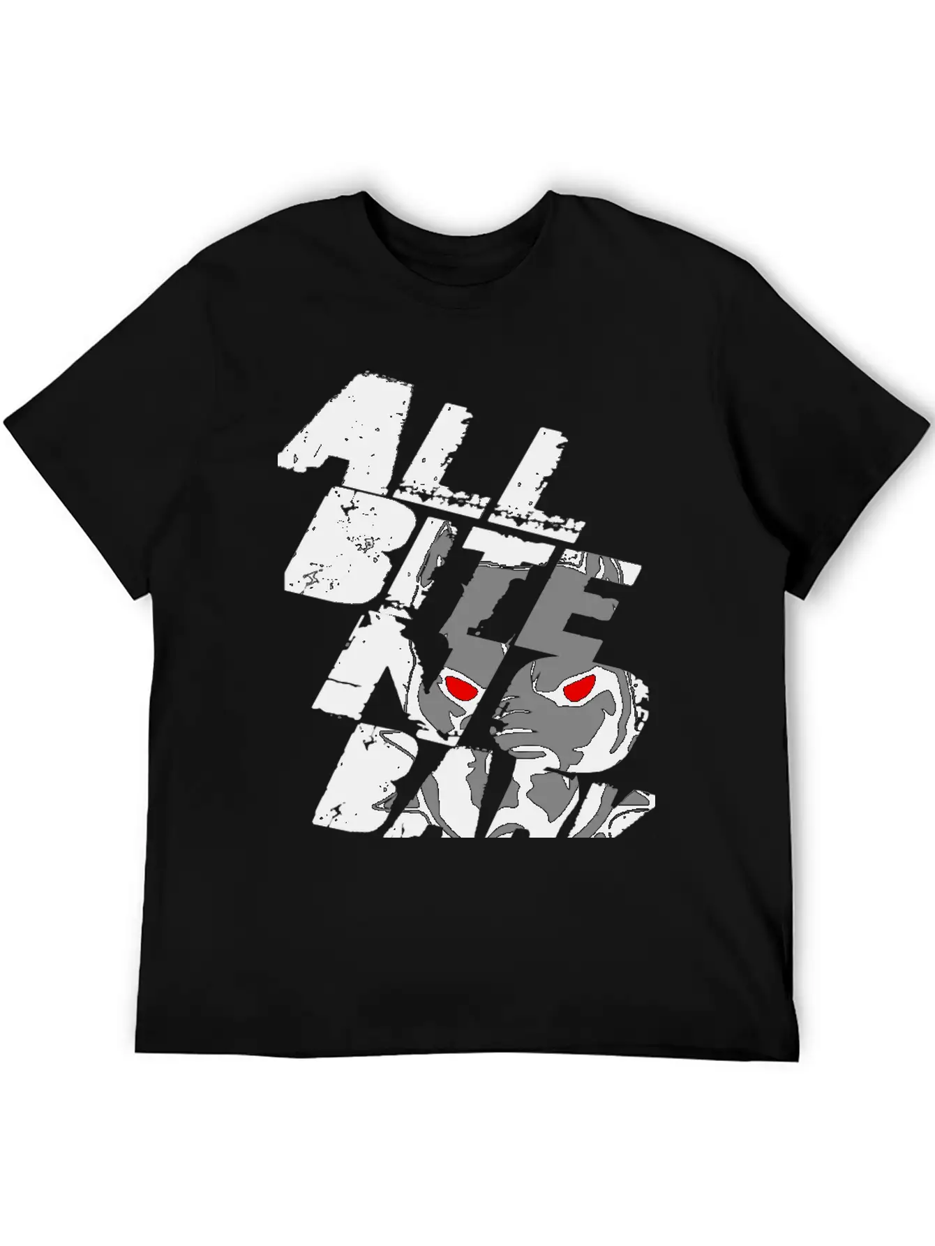 All Bite No Bark See Through Black Timeless Short Sleeve Tee – Comfy And Minimalist Design