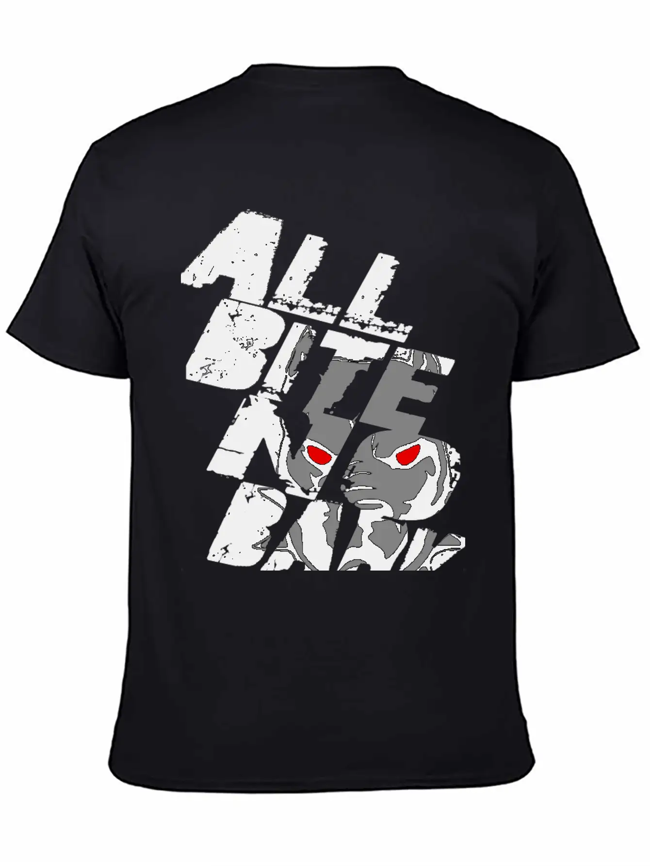 All Bite No Bark See Through Black Timeless Short Sleeve Tee – Comfy And Minimalist Design