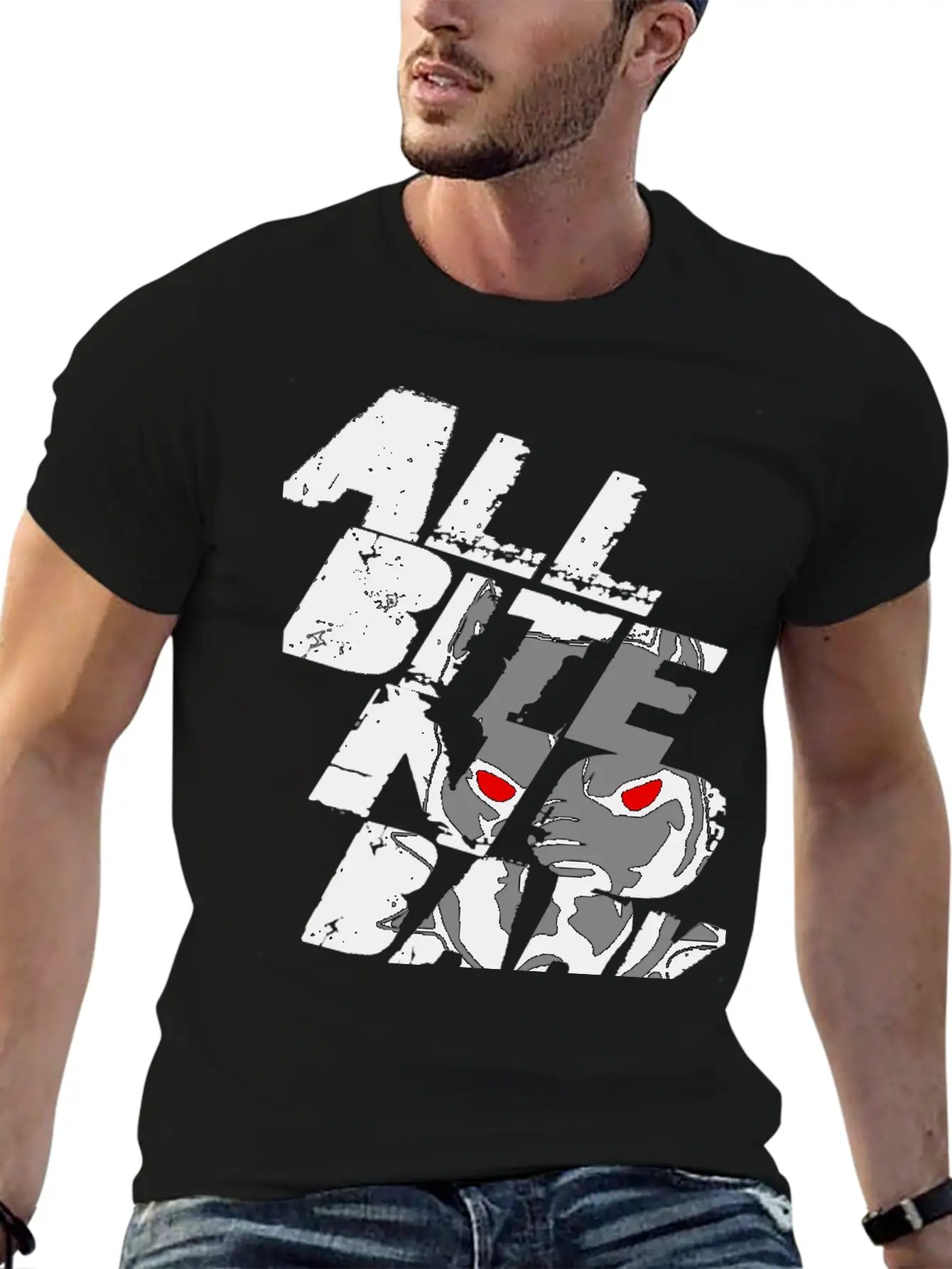 All Bite No Bark See Through Black Timeless Short Sleeve Tee – Comfy And Minimalist Design