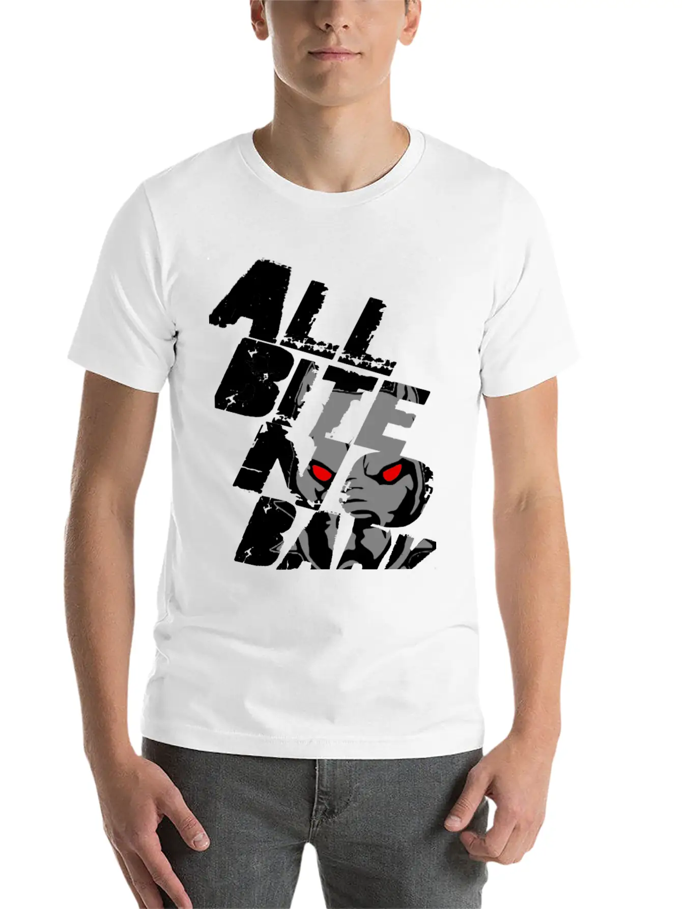 All Bite No Bark See Through Black Timeless Short Sleeve Tee – Comfy And Minimalist Design