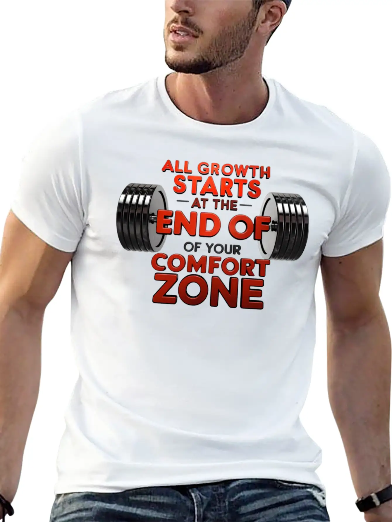 All Growth Starts At The End Of Your Comfort Zone Timeless Short Sleeve Tee – Comfy And Minimalist Design