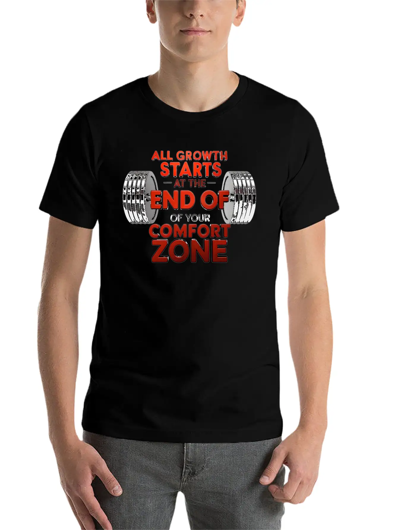 All Growth Starts At The End Of Your Comfort Zone Timeless Short Sleeve Tee – Comfy And Minimalist Design