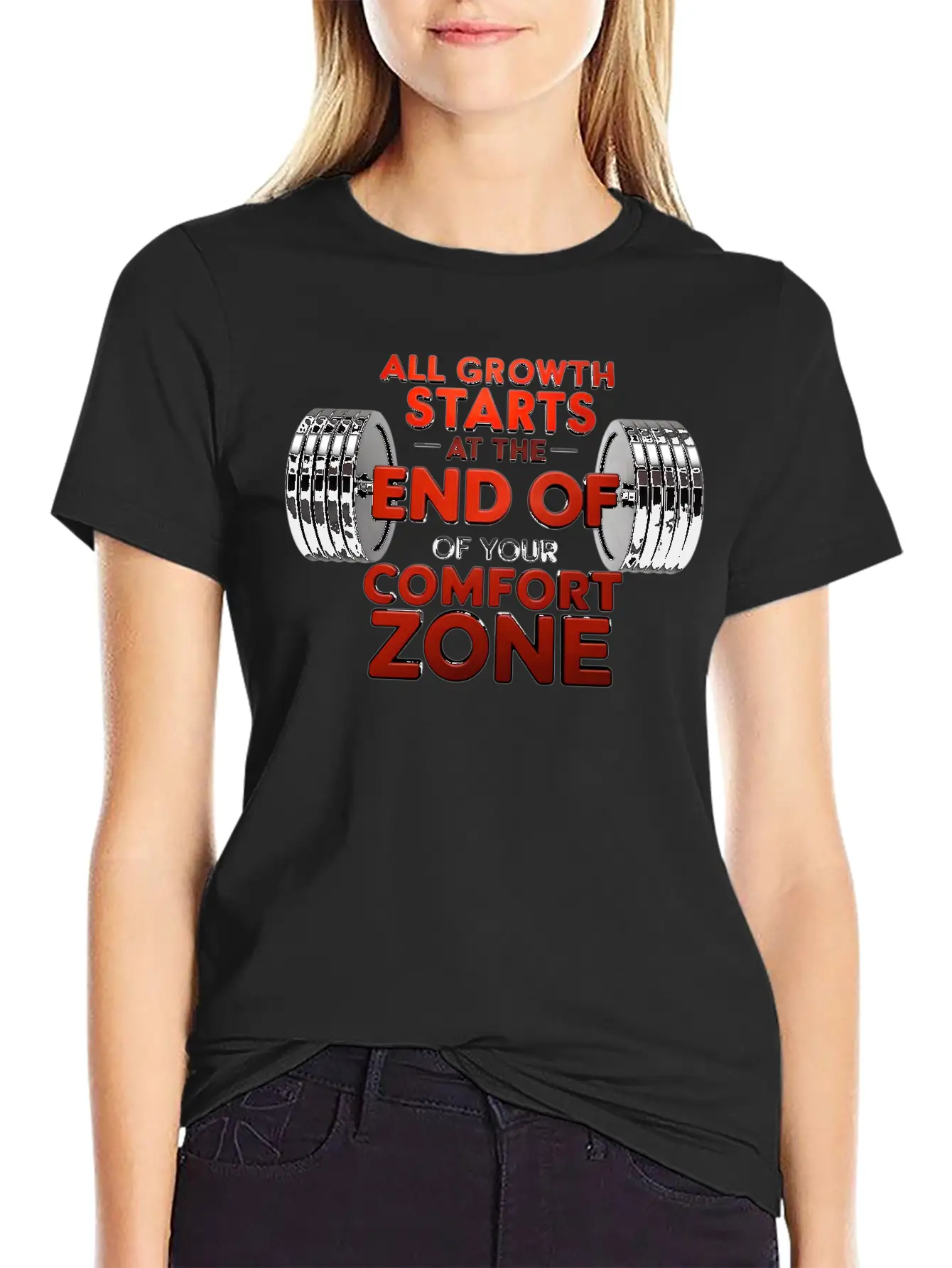 All Growth Starts At The End Of Your Comfort Zone Timeless Short Sleeve Tee – Comfy And Minimalist Design