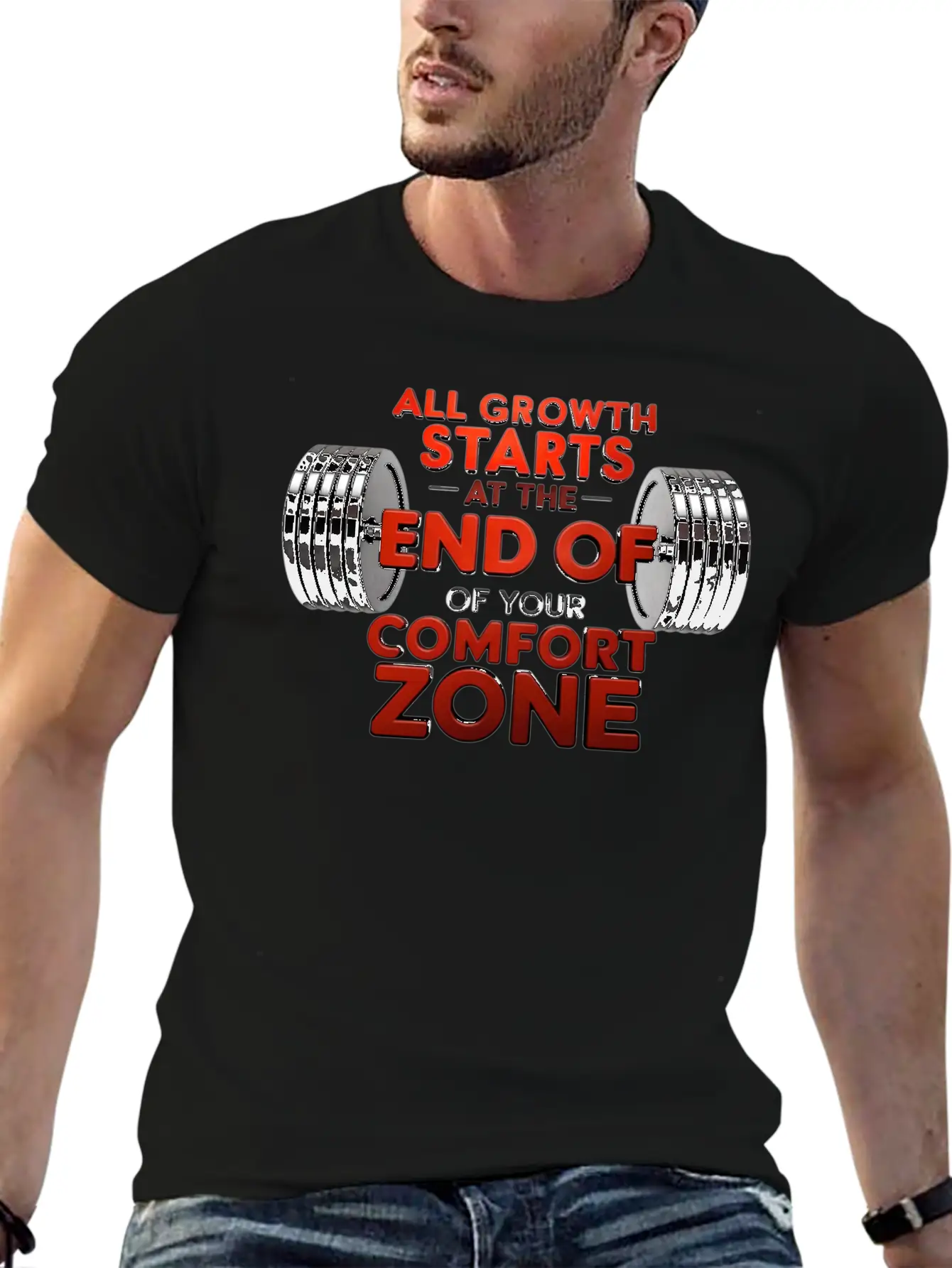 All Growth Starts At The End Of Your Comfort Zone Timeless Short Sleeve Tee – Comfy And Minimalist Design