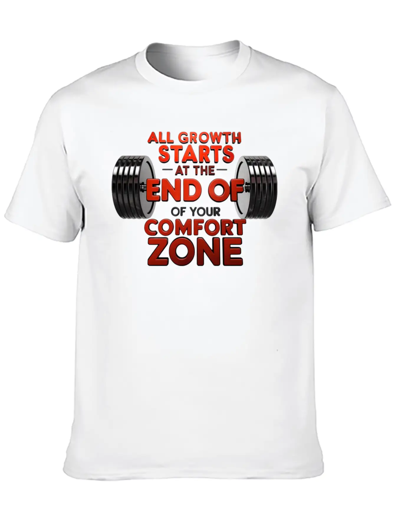 All Growth Starts At The End Of Your Comfort Zone Timeless Short Sleeve Tee – Comfy And Minimalist Design