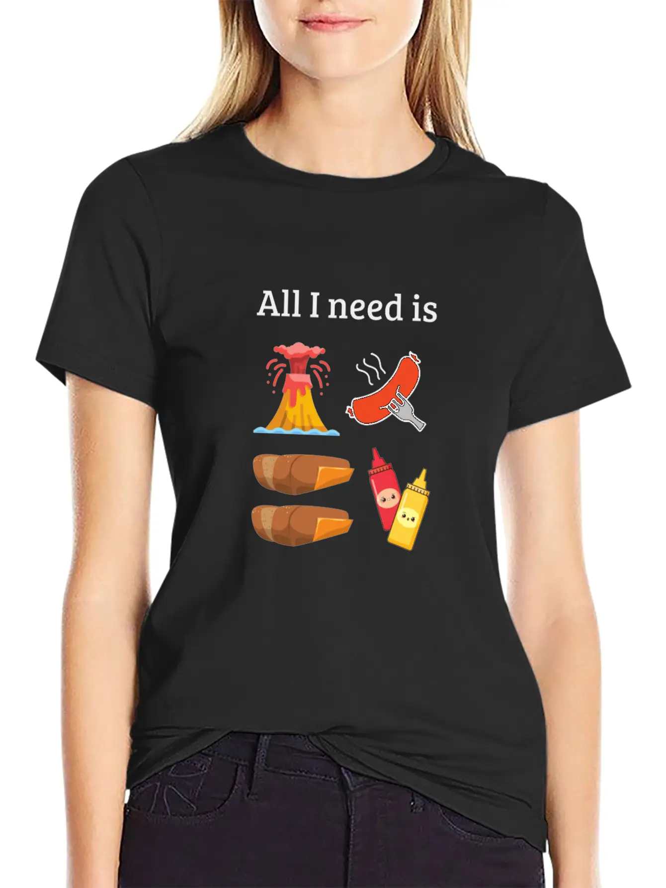 All I Need Is Casual Graphic T-Shirt – Simple And Comfortable Daily Wear