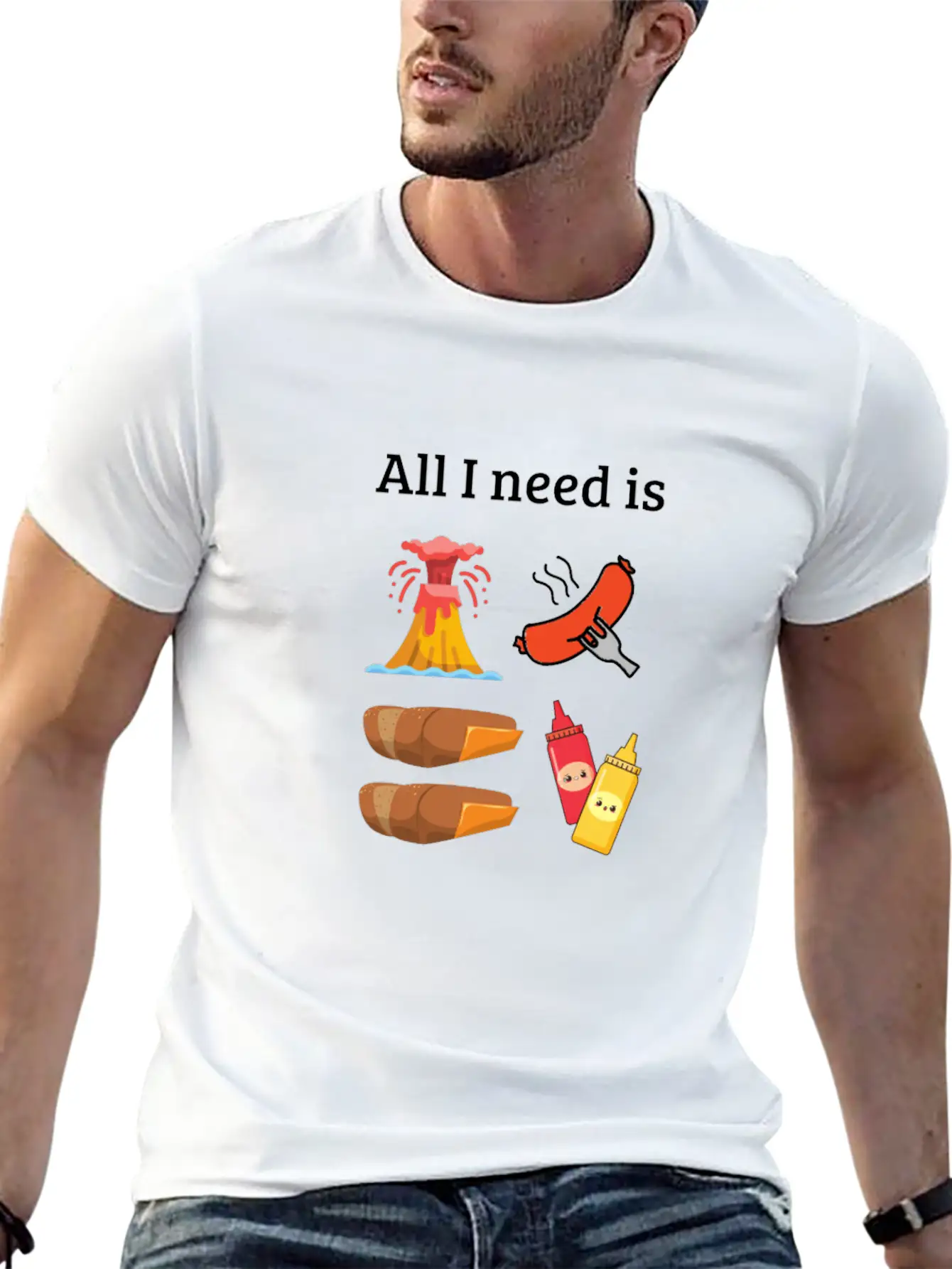 All I Need Is Casual Graphic T-Shirt – Simple And Comfortable Daily Wear