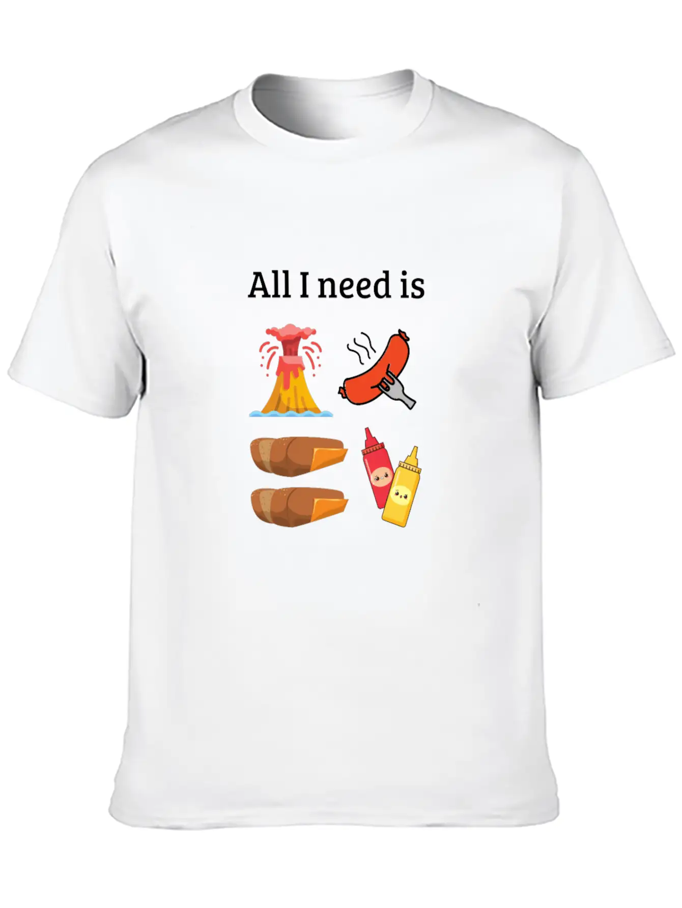 All I Need Is Casual Graphic T-Shirt – Simple And Comfortable Daily Wear
