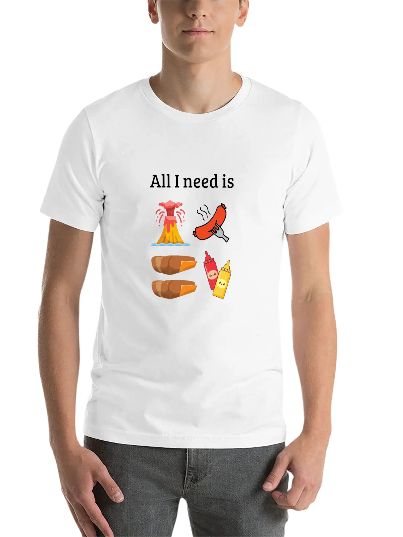 All I Need Is Casual Graphic T-Shirt – Simple And Comfortable Daily Wear