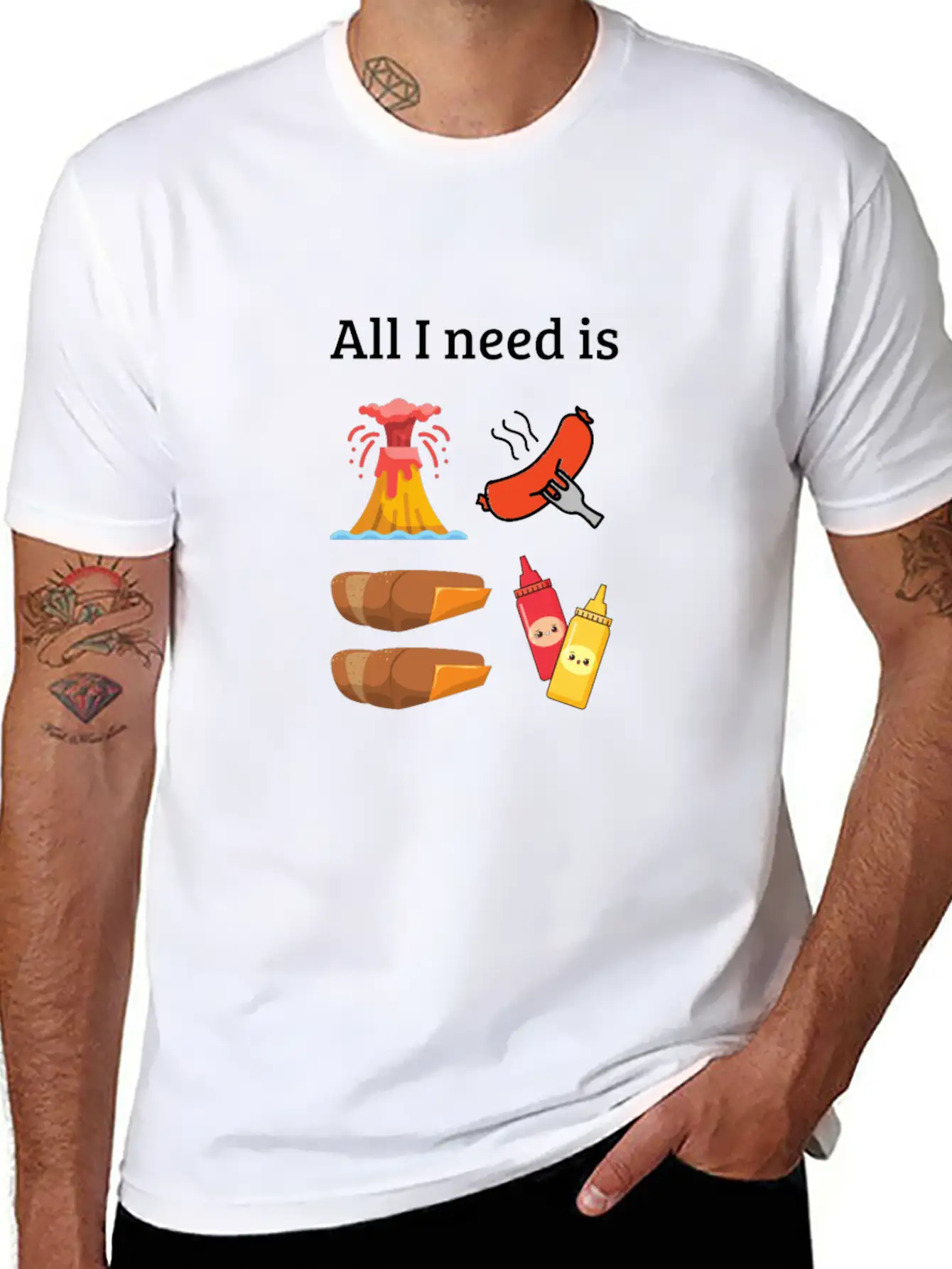 All I Need Is Casual Graphic T-Shirt – Simple And Comfortable Daily Wear