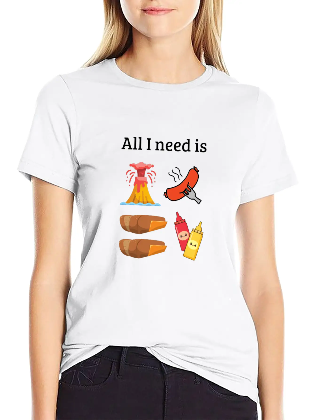 All I Need Is Casual Graphic T-Shirt – Simple And Comfortable Daily Wear
