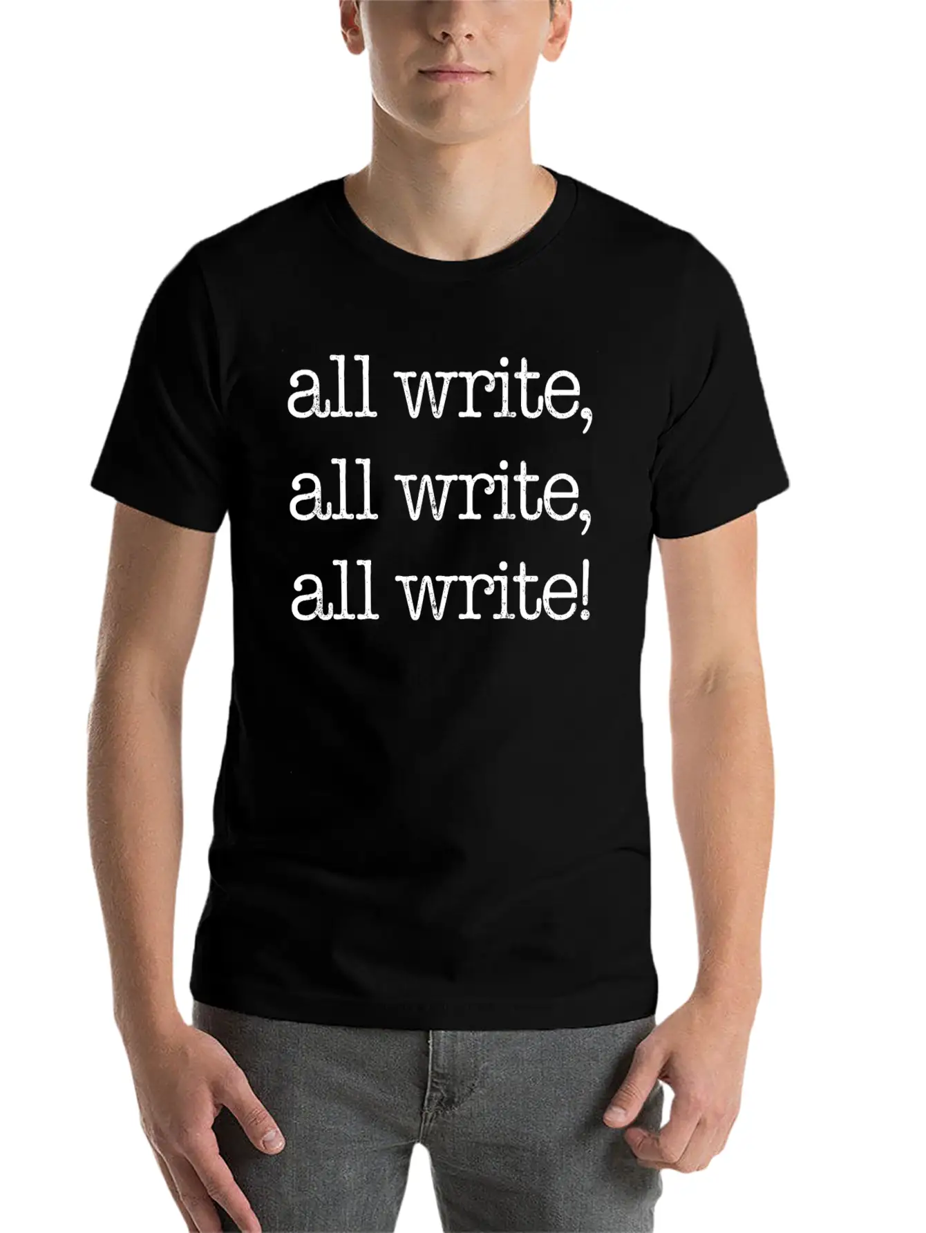 All Write, All Write, All Write! White Timeless Short Sleeve Tee – Comfy And Minimalist Design
