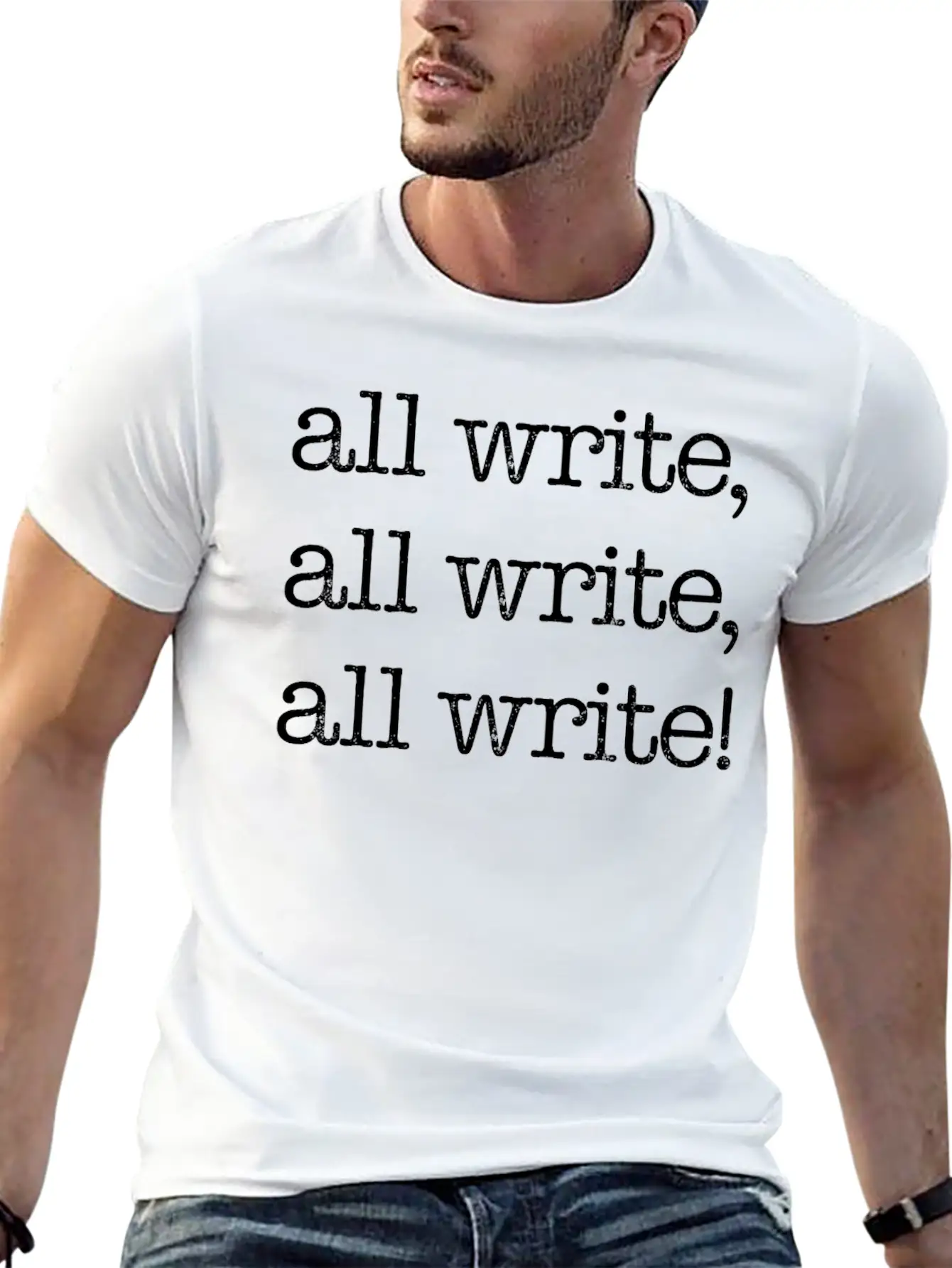 All Write, All Write, All Write! White Timeless Short Sleeve Tee – Comfy And Minimalist Design