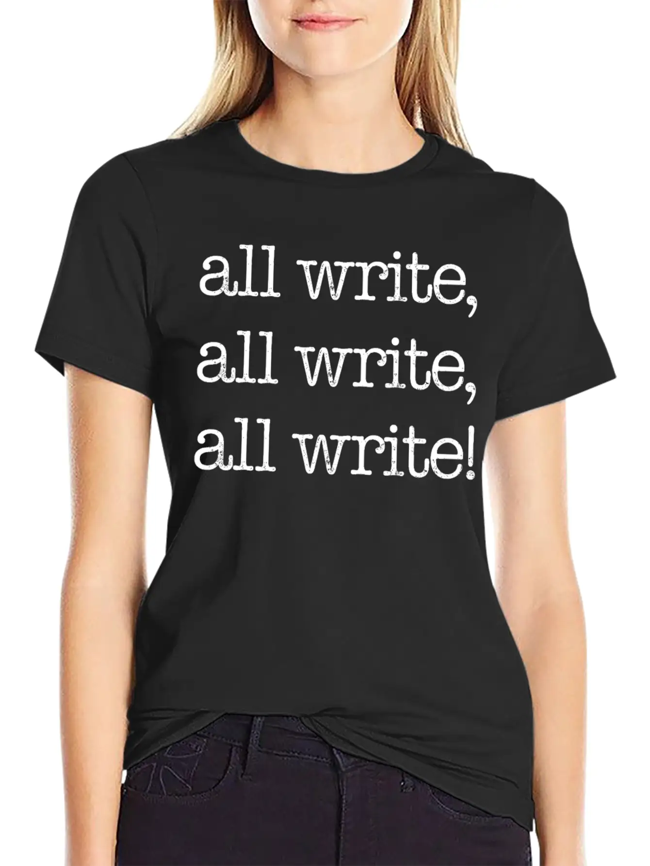 All Write, All Write, All Write! White Timeless Short Sleeve Tee – Comfy And Minimalist Design