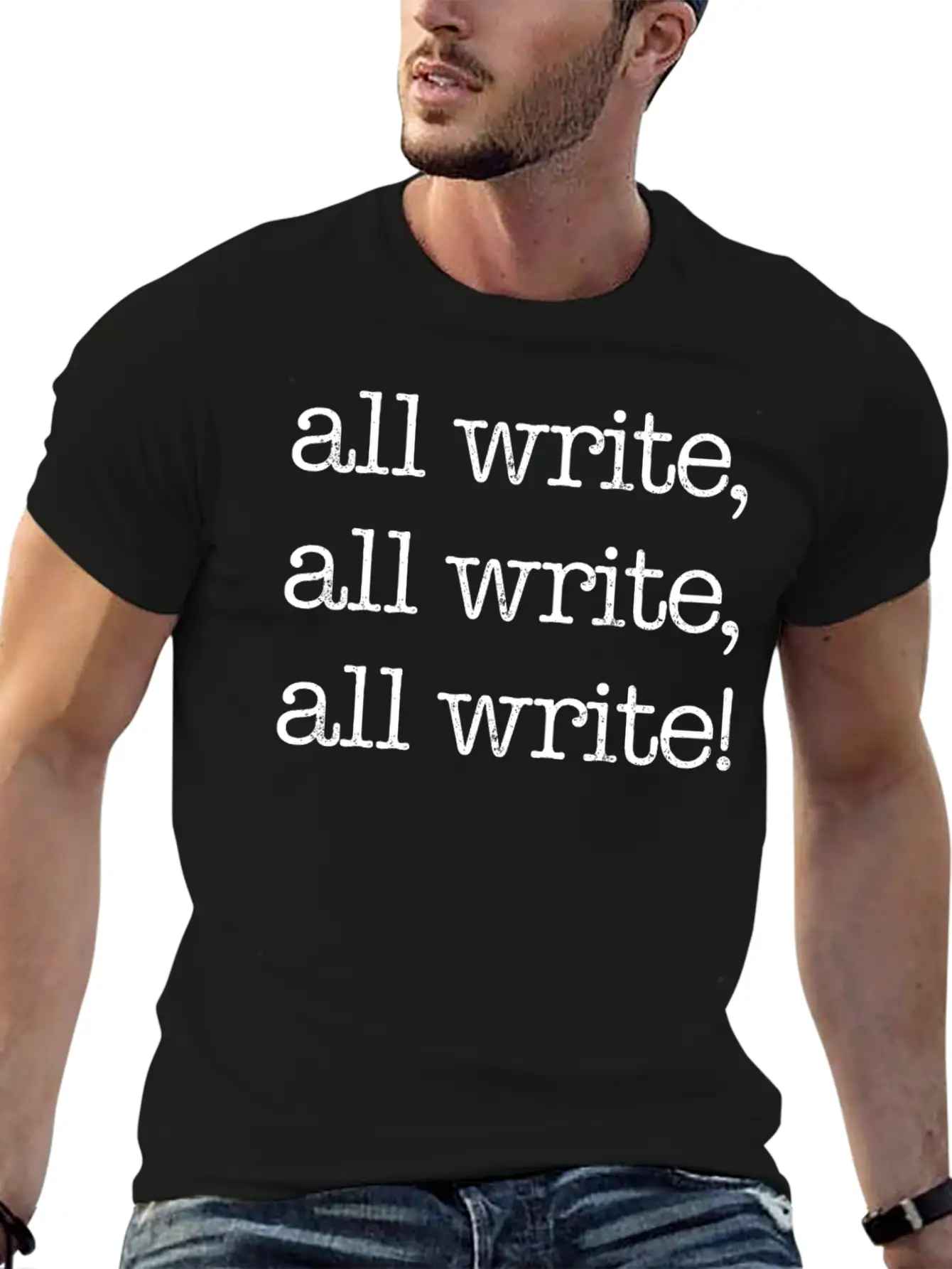 All Write, All Write, All Write! White Timeless Short Sleeve Tee – Comfy And Minimalist Design