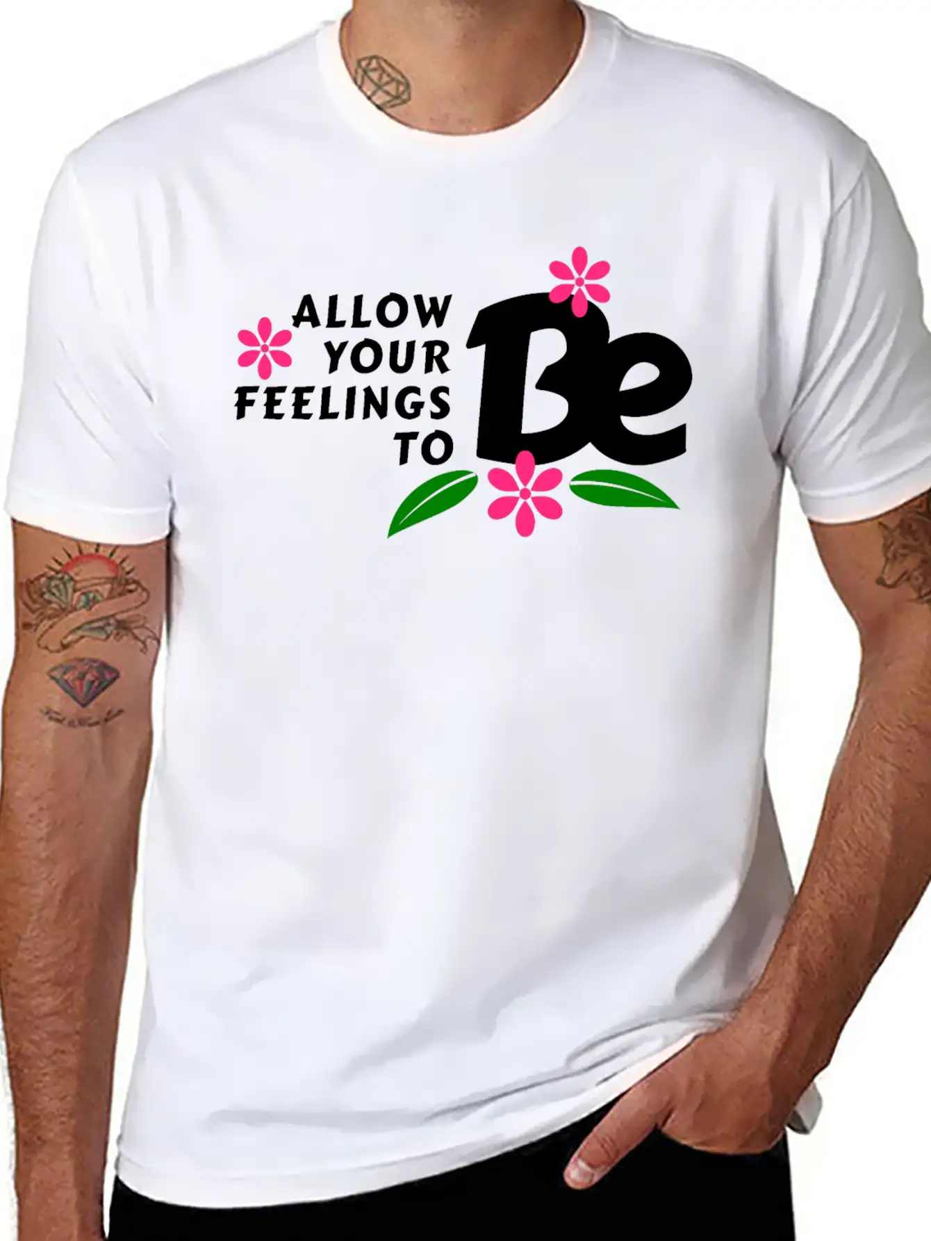 Allow Your Feelings To Be Casual Graphic T-Shirt – Simple And Comfortable Daily Wear
