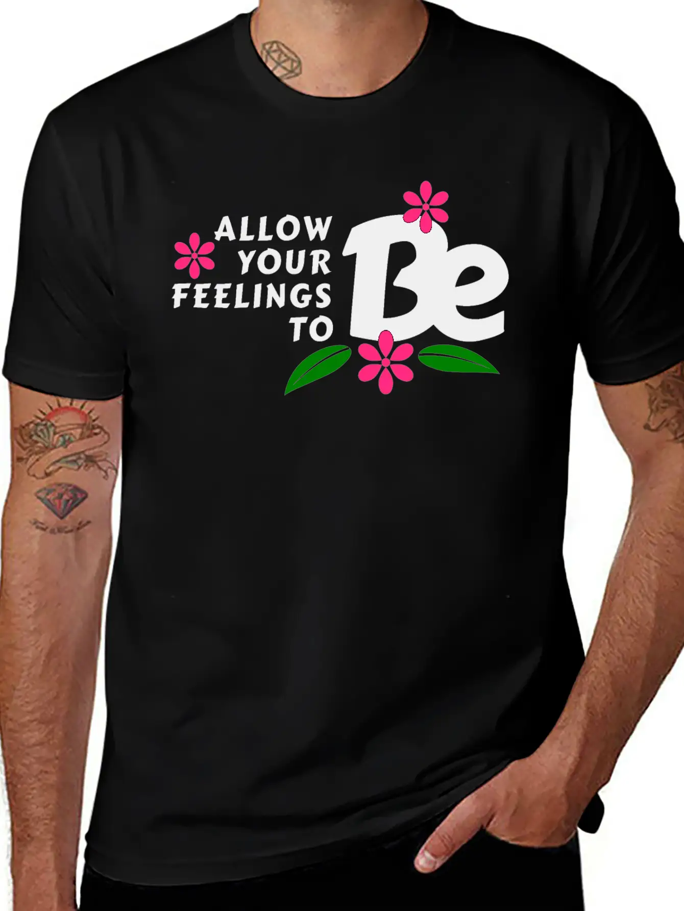 Allow Your Feelings To Be Casual Graphic T-Shirt – Simple And Comfortable Daily Wear