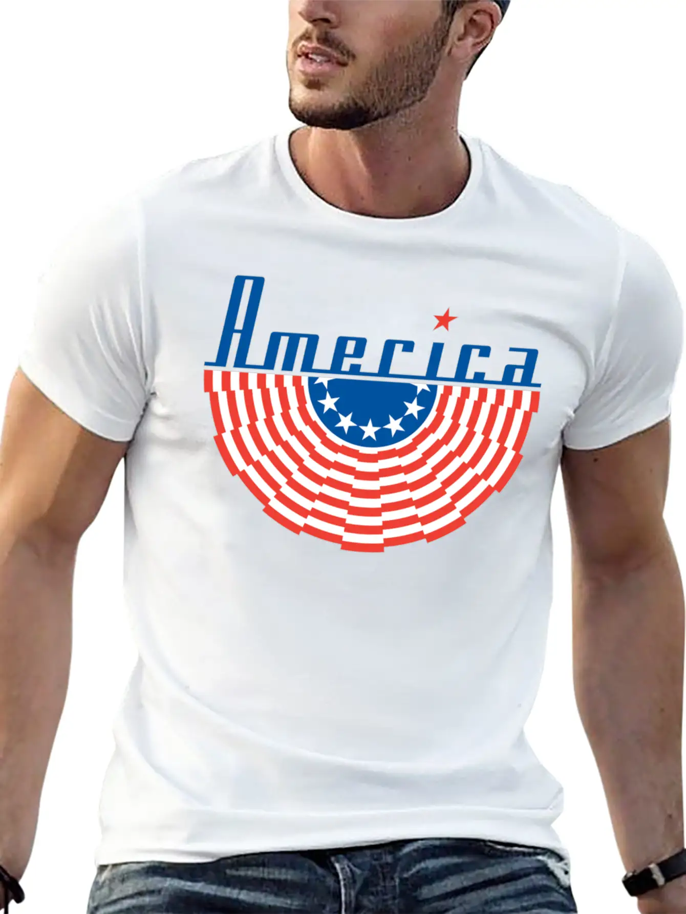 America Flag Casual Graphic T-Shirt – Simple And Comfortable Daily Wear