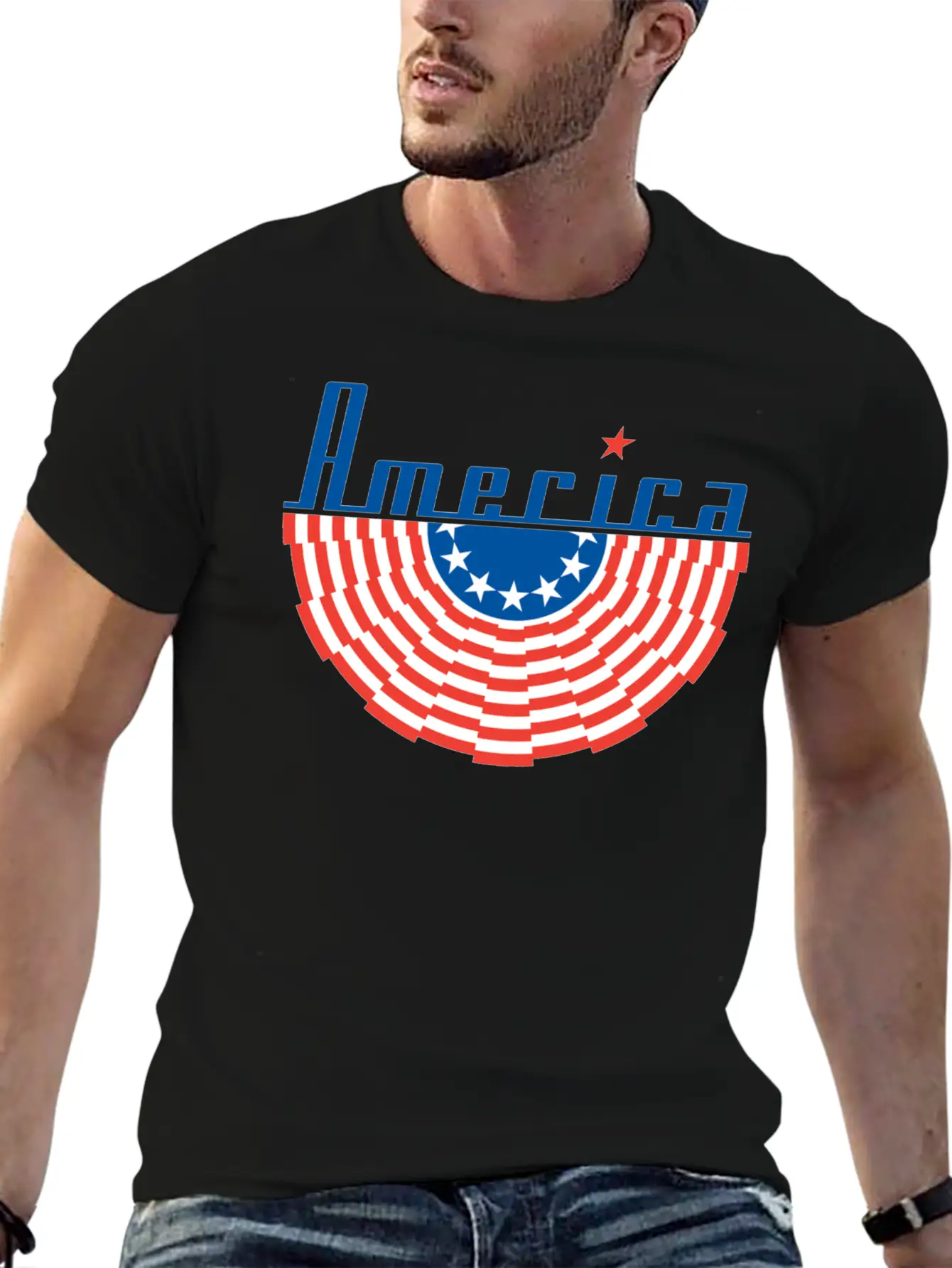 America Flag Casual Graphic T-Shirt – Simple And Comfortable Daily Wear