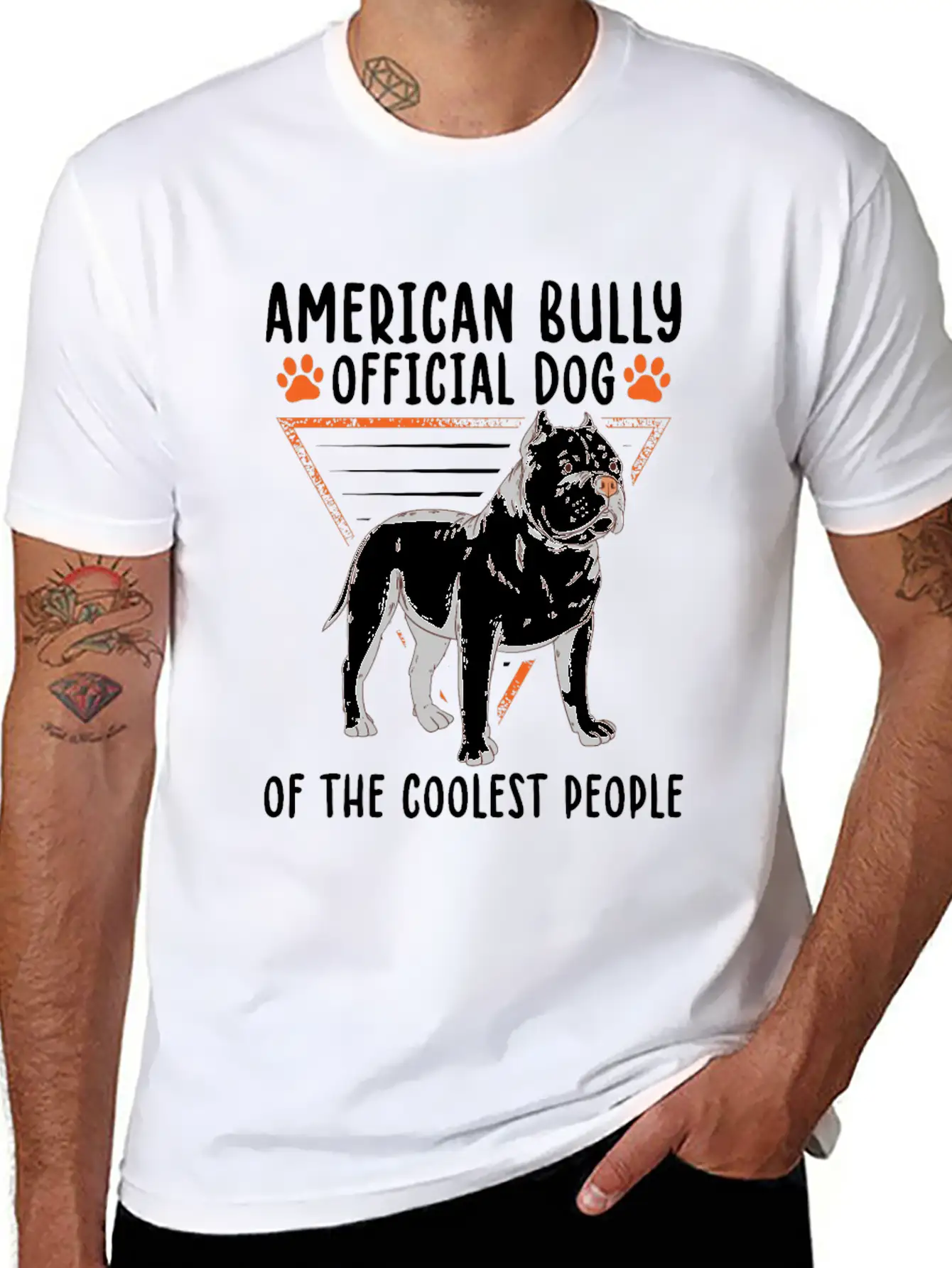 American Bully Dog Of The Coolest | Dog Owner Casual Graphic T-Shirt – Simple And Comfortable Daily Wear